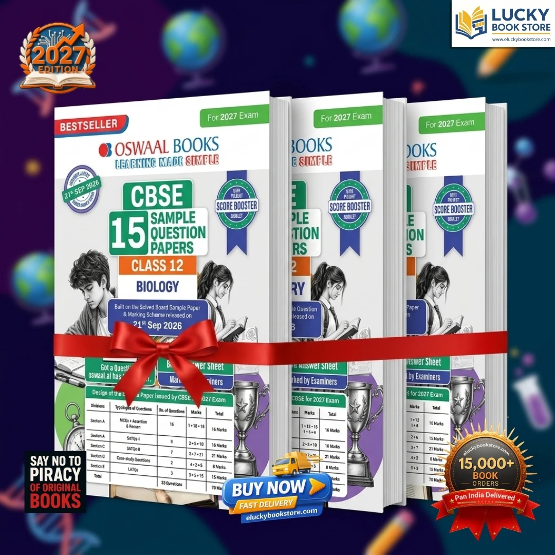 Class 12 CBSE Oswaal 15 Sample Question Papers PCM (Physics, Chemistry, Biology) Combo | based on latest CBSE SQP dated (21 Sep 2026) | With Oswaal AI | For 2027 Exam
