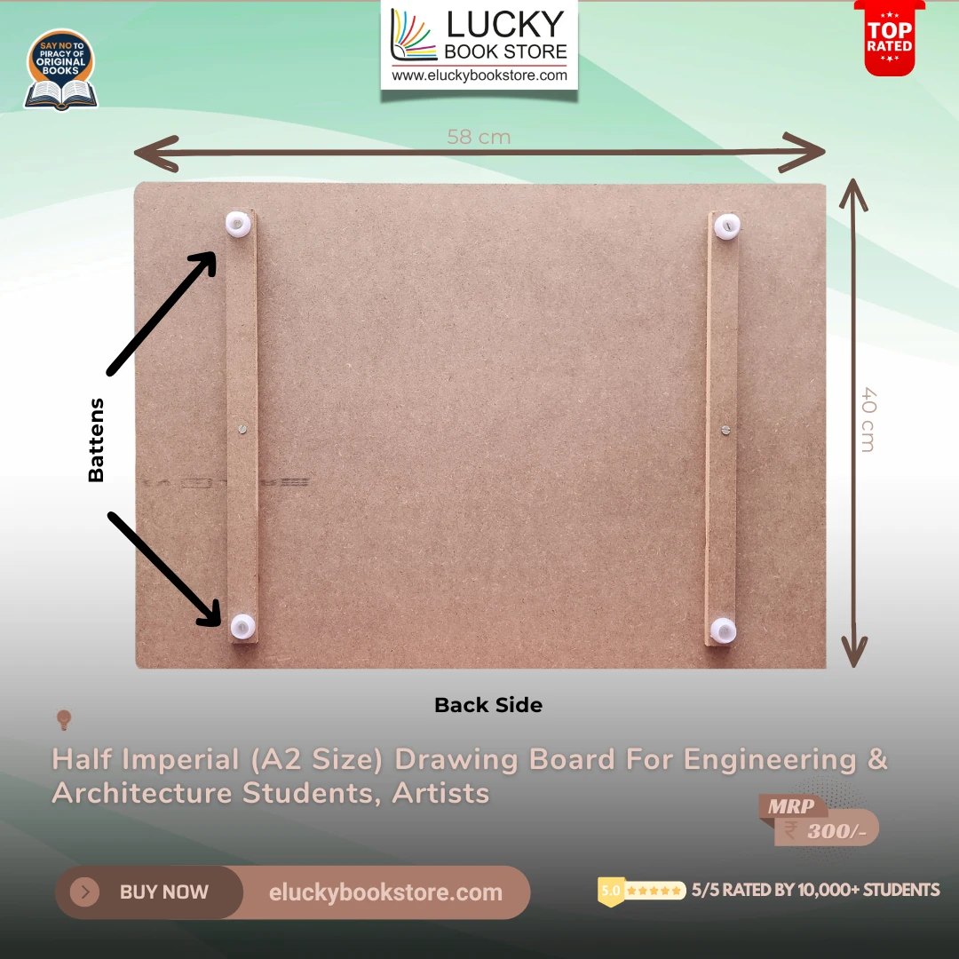 Omega Half Imperial (A2 Size) Drawing Board For Engineering & Architecture Students, Artists