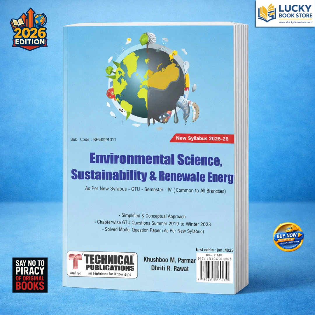 4th Sem BE Environmental Science, Sustainability and Renewable Energy 2026 Edition by Technical Publication