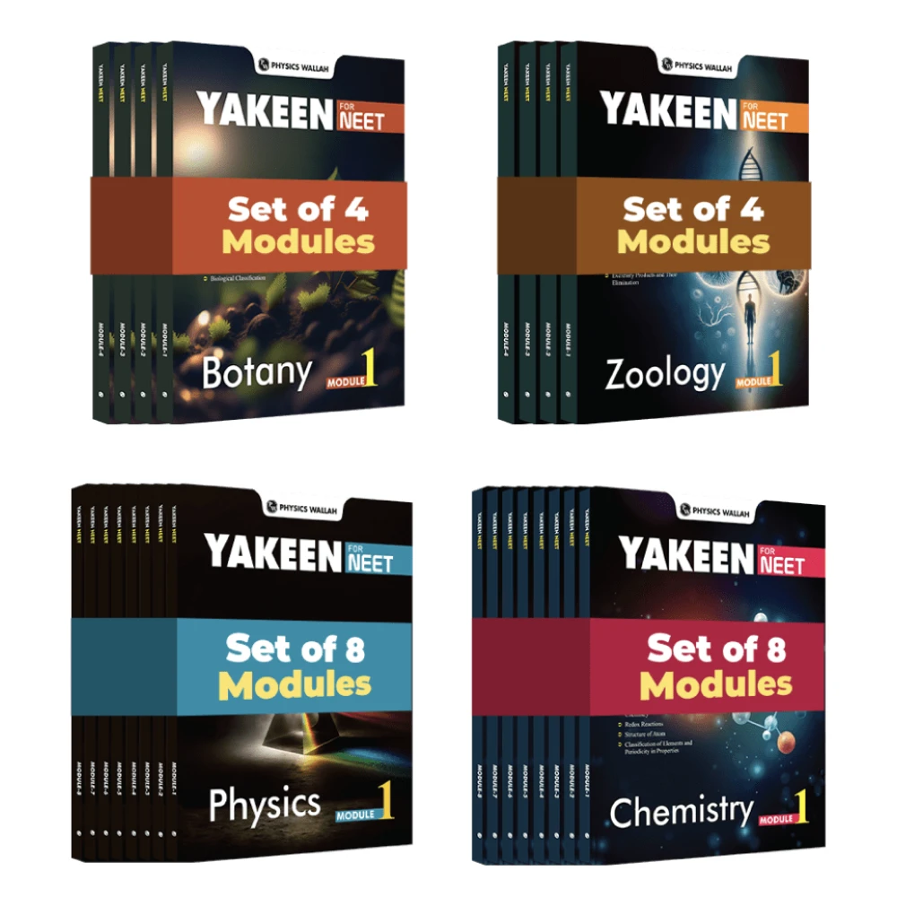 PW Yakeen for NEET Droppers Physics, Chemistry, Botany and Zoology Modules with Solutions & 30 OMR Sheets (2024 Edition) Combo Set of 24 Books