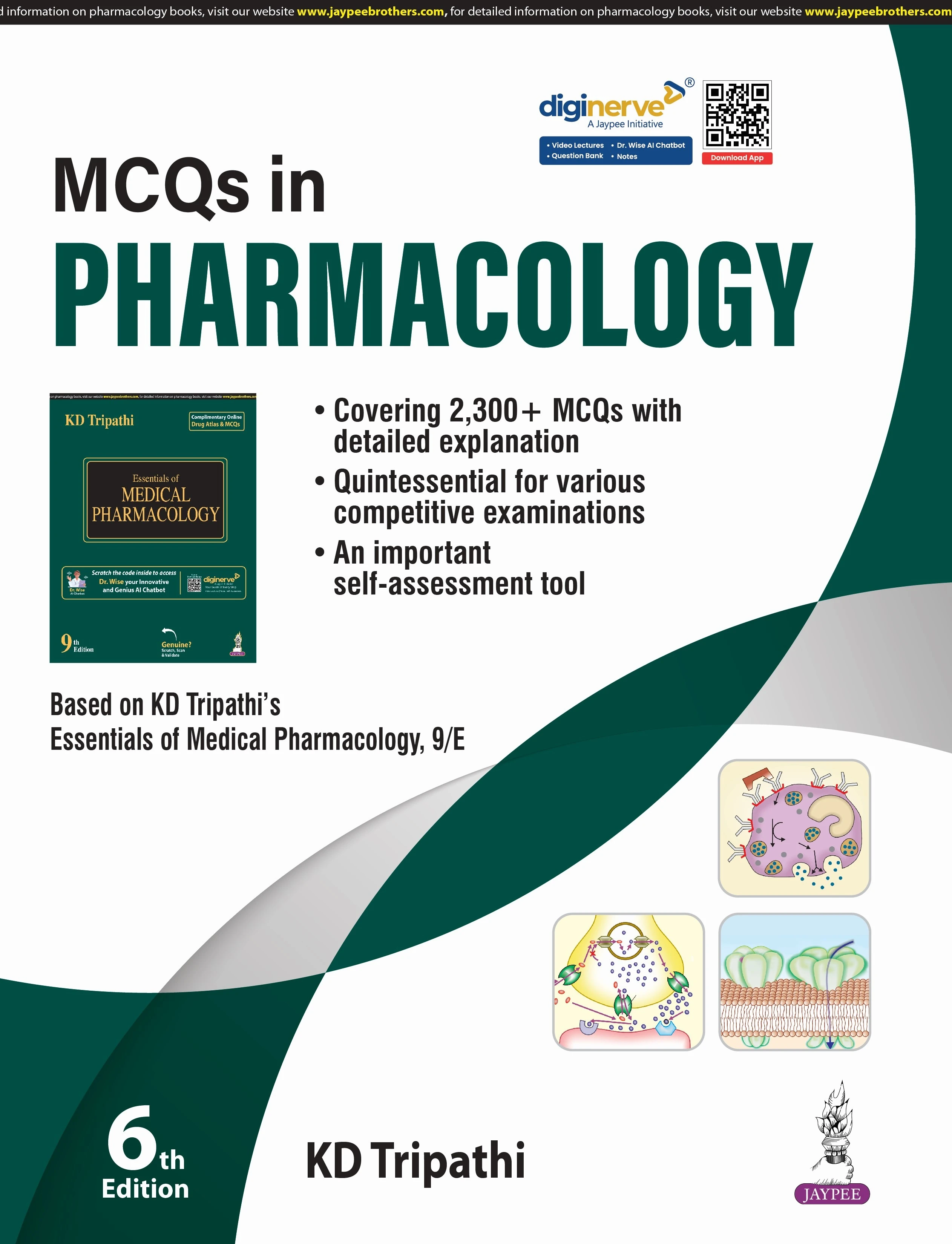 MCQs in Pharmacology 6th Edition by KD Tripathi | Jaypee