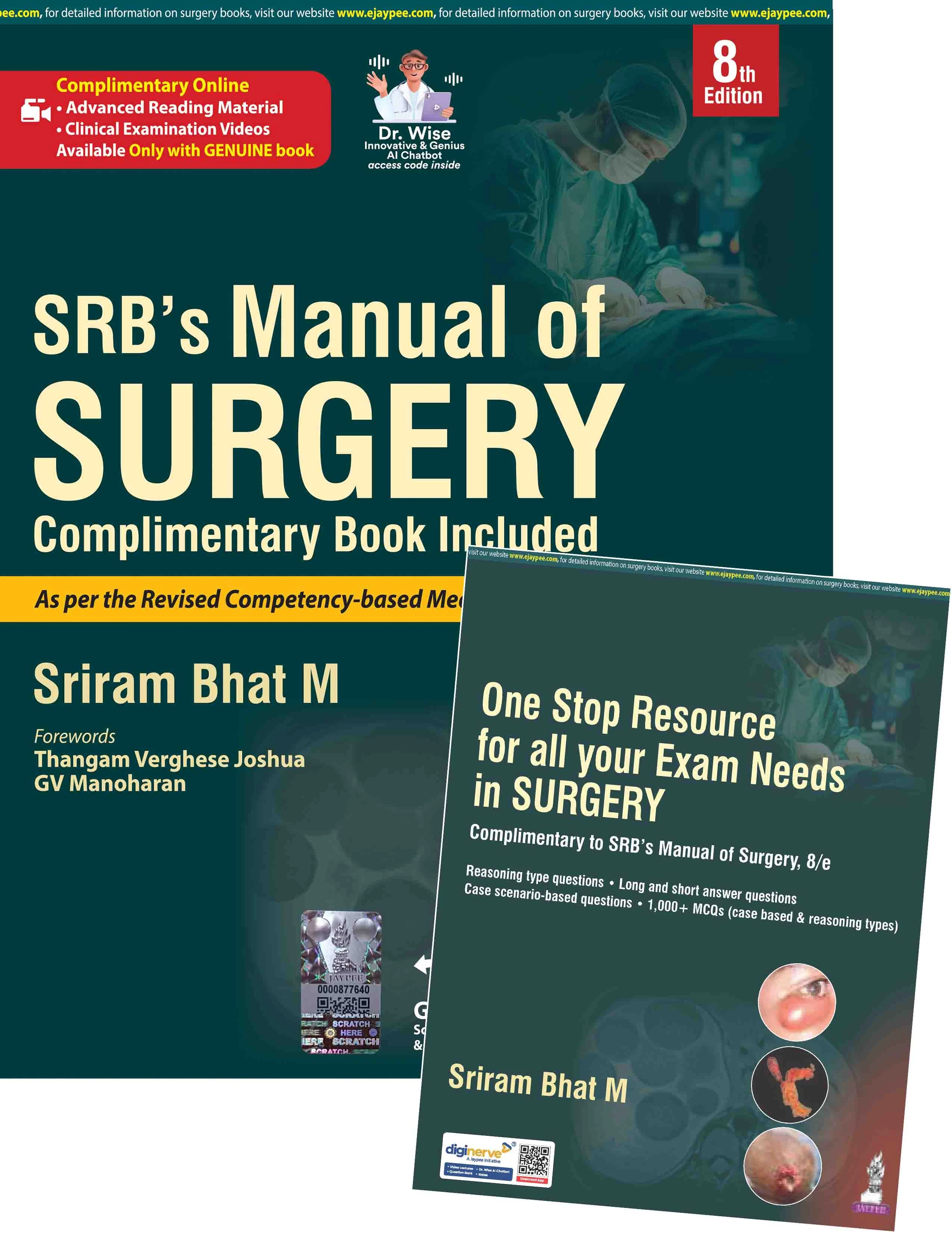 SRB’s Manual of Surgery with One Stop Resource for All Your Exam Needs in Surgery 8th Edition 2026 | Jaypee