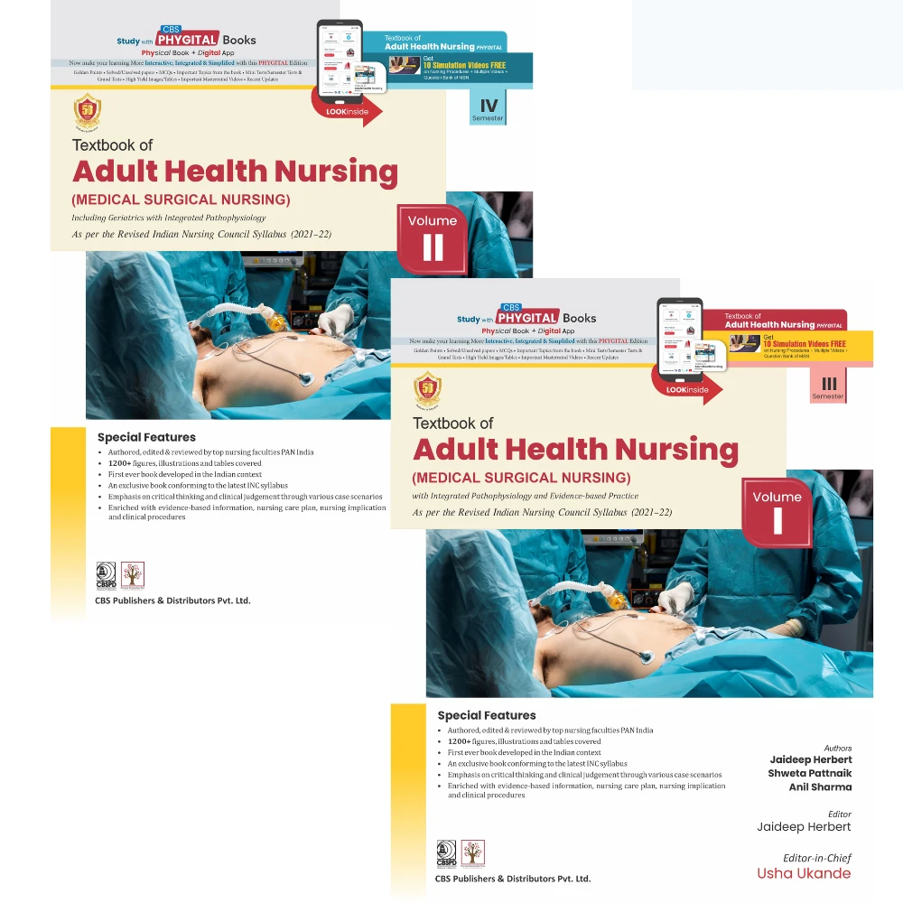 Textbook of Adult Health Nursing (Medical Surgical Nursing) Semester 3 and 4 by Usha Ukande | CBS