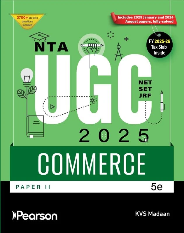 UGC Net/set Commerce 5th Edition 2025 KVS Madan | Pearson