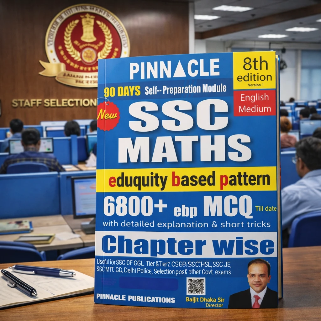 Pinnacle SSC Maths 6800+ ebp MCQ book 2026 | eduquity based new pattern | chapterwise with detailed solutions & short tricks | 8th edition | english medium