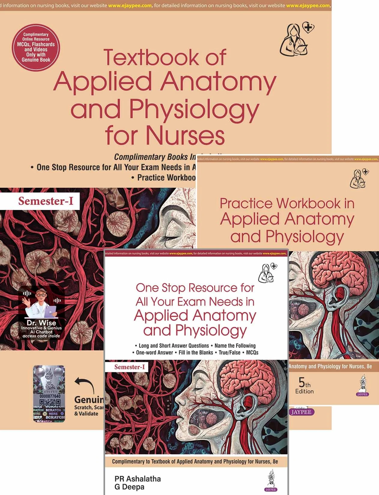 Textbook of Applied Anatomy and Physiology for Nurses with Practice Workbook in Applied Anatomy and Physiology & One Stop Resource for All Your Exam Needs in Applied Anatomy and Physiology 8th Edition 2026 by Ashalatha