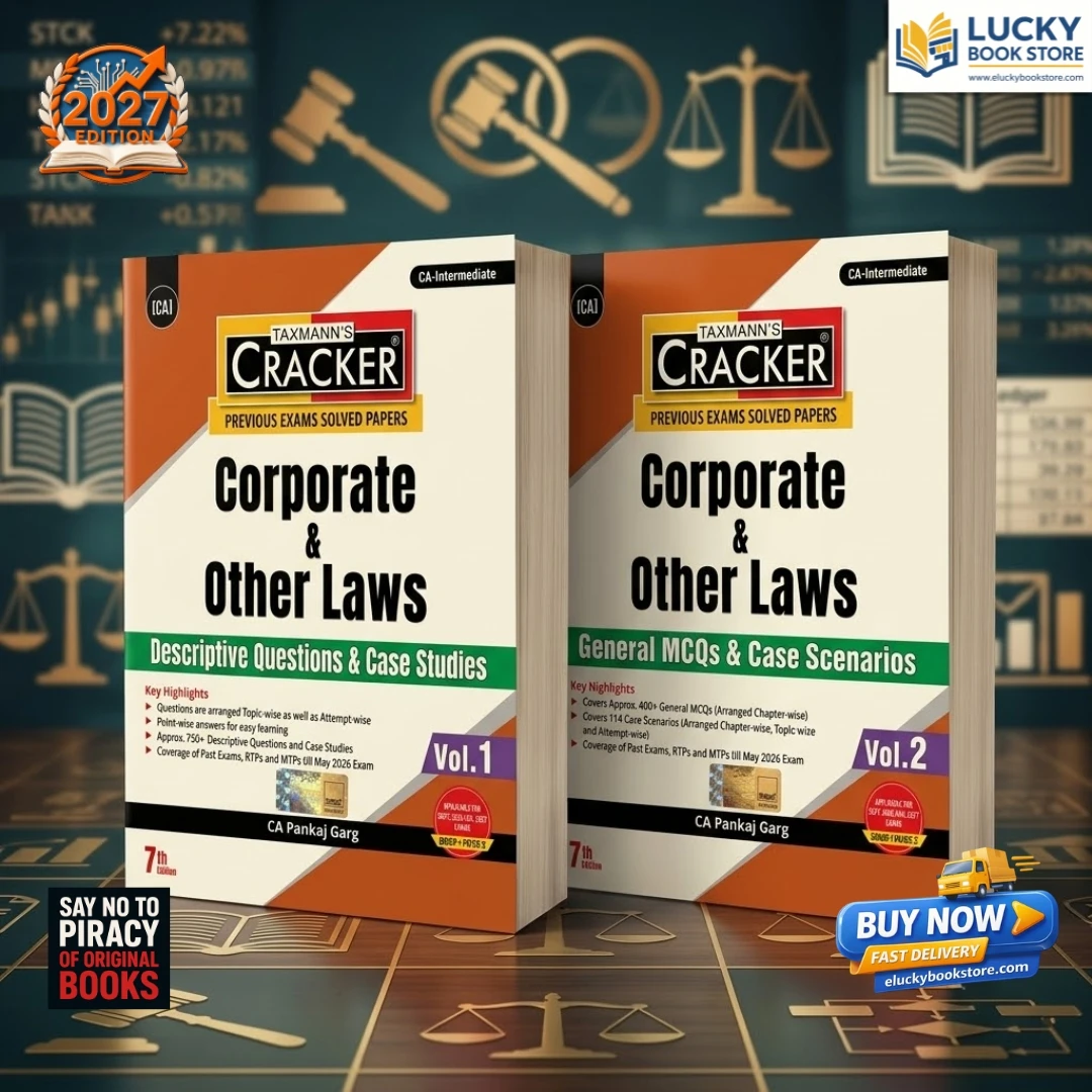 CA INTER CRACKER Corporate & Other Laws (Descriptive Questions & Case Studies) | VOL 1 & 2 |  7th Edition For Sept 2026 Attempt | TAXMANN