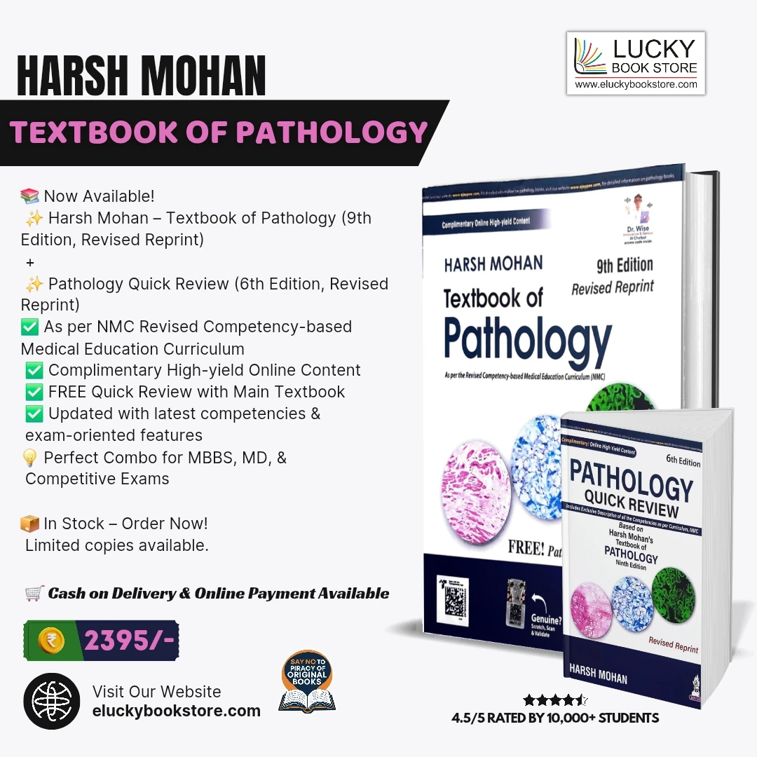 Textbook of Pathology (Free Pathology Quick Review) 9th Revised Reprint 2025 by Harsh Mohan | Jaypee
