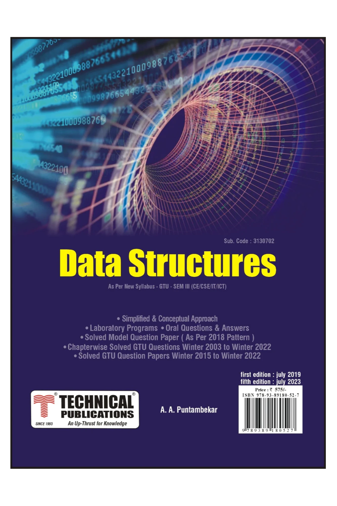 3rd SEM BE DATA STRUCTURES BY TECHNICAL | Subject Code: 3130702