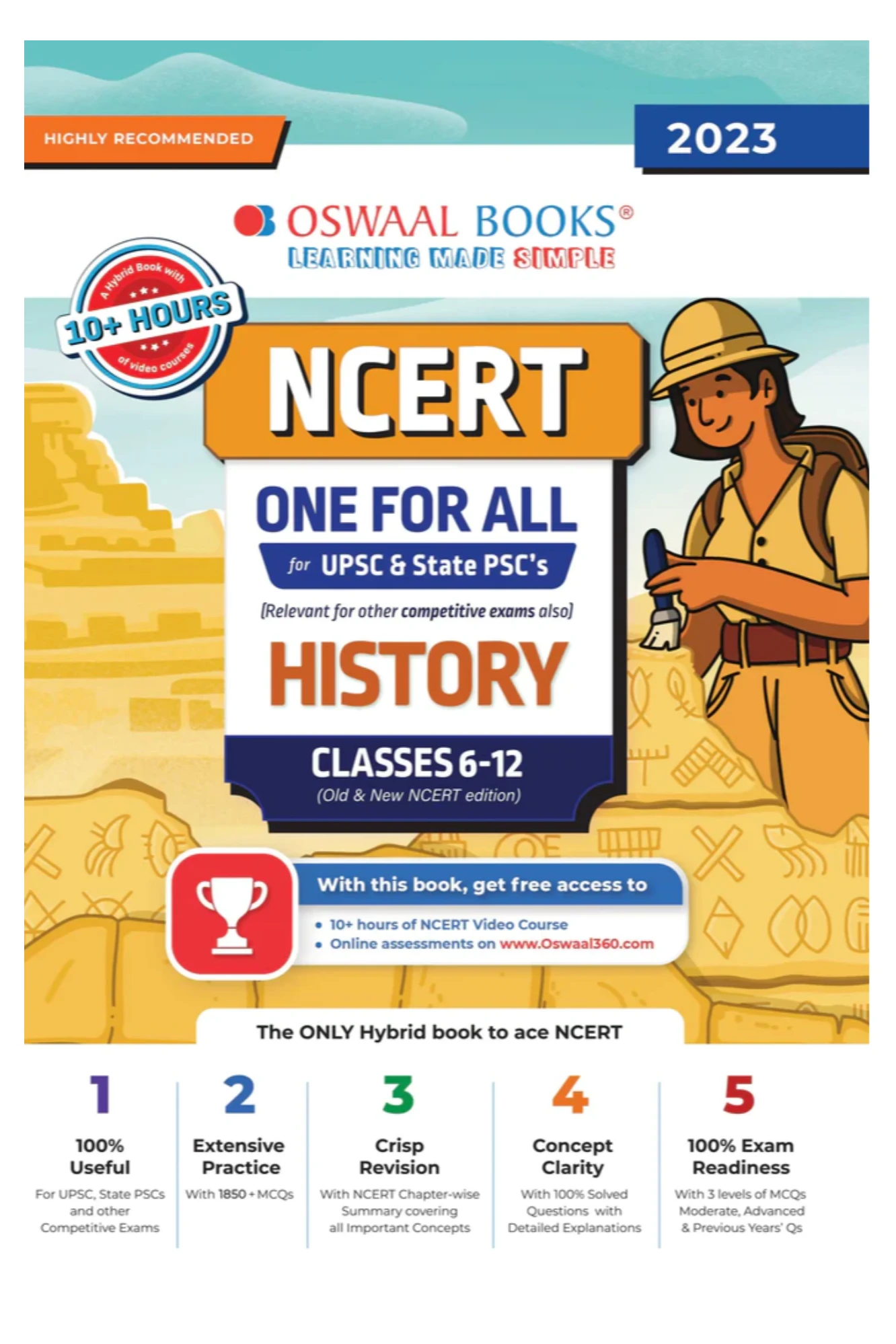 Oswaal NCERT One For All For UPSC & State PSC's History Classes-6 To 12 (Old & New NCERT Edition) (For 2023 Exam)