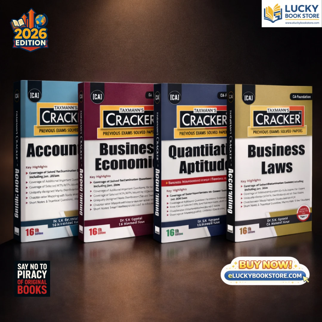 CA Foundation Cracker(Previous Exams Solved Papers) Combo of 4 Books(Accounting, Quantitative Aptitude, Business Law, Business Economics) 16th Edition For May/Sept 2026 Examination | Taxmann
