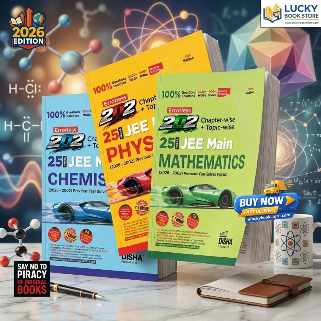 Disha Combo (3 Books) Errorless 202 Physics,Chemistry & Mathematics Chapter-wise & Topic-wise 25 Year JEE Mains Previous Year Solved Papers (2026 - 2002) 10th Edition | Fully Solved JEE MAINS 2027 PYQ Book