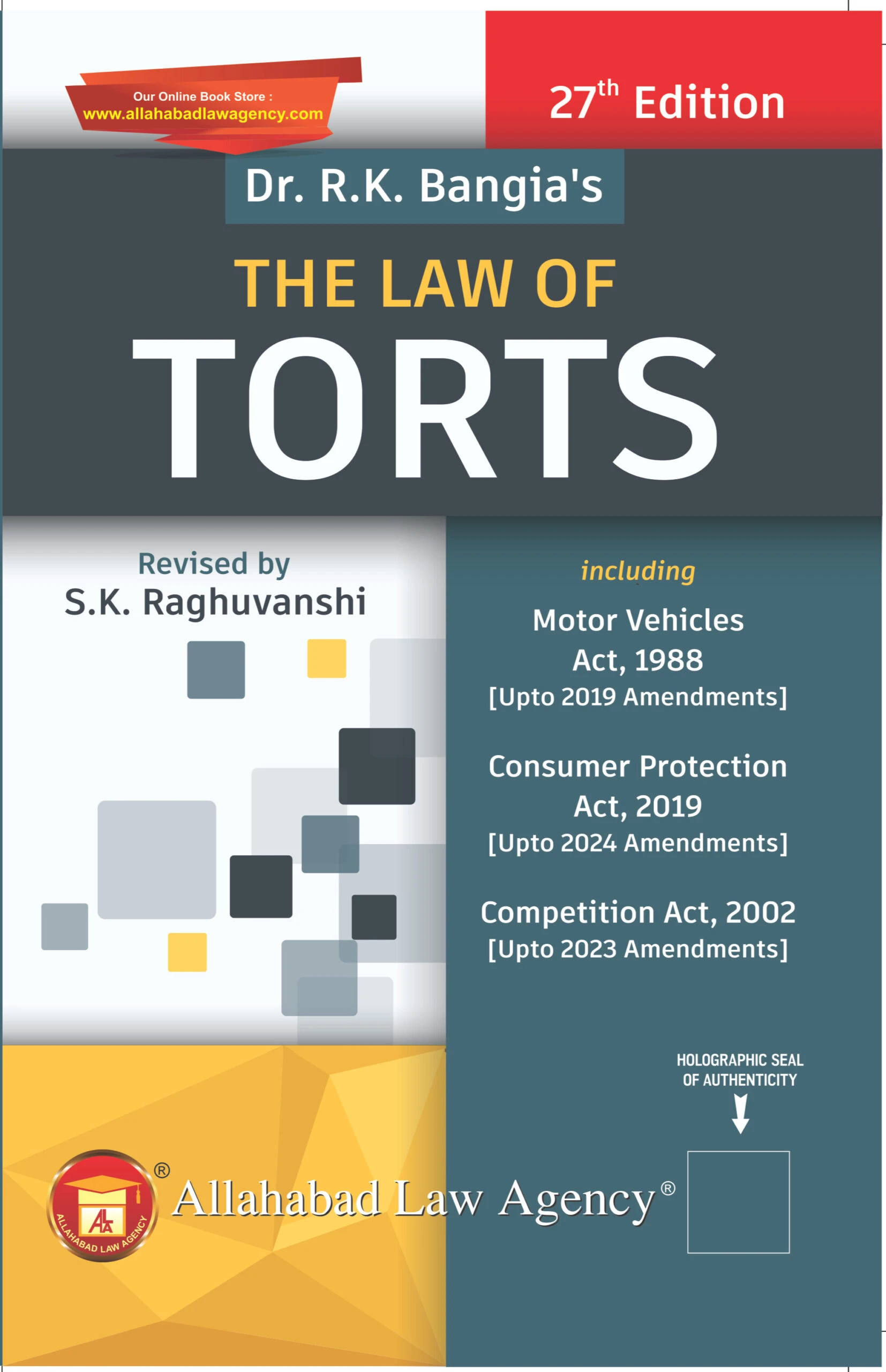 The Law of Torts 27th Edition by Dr RK Bangia | Allahabad Law Agency