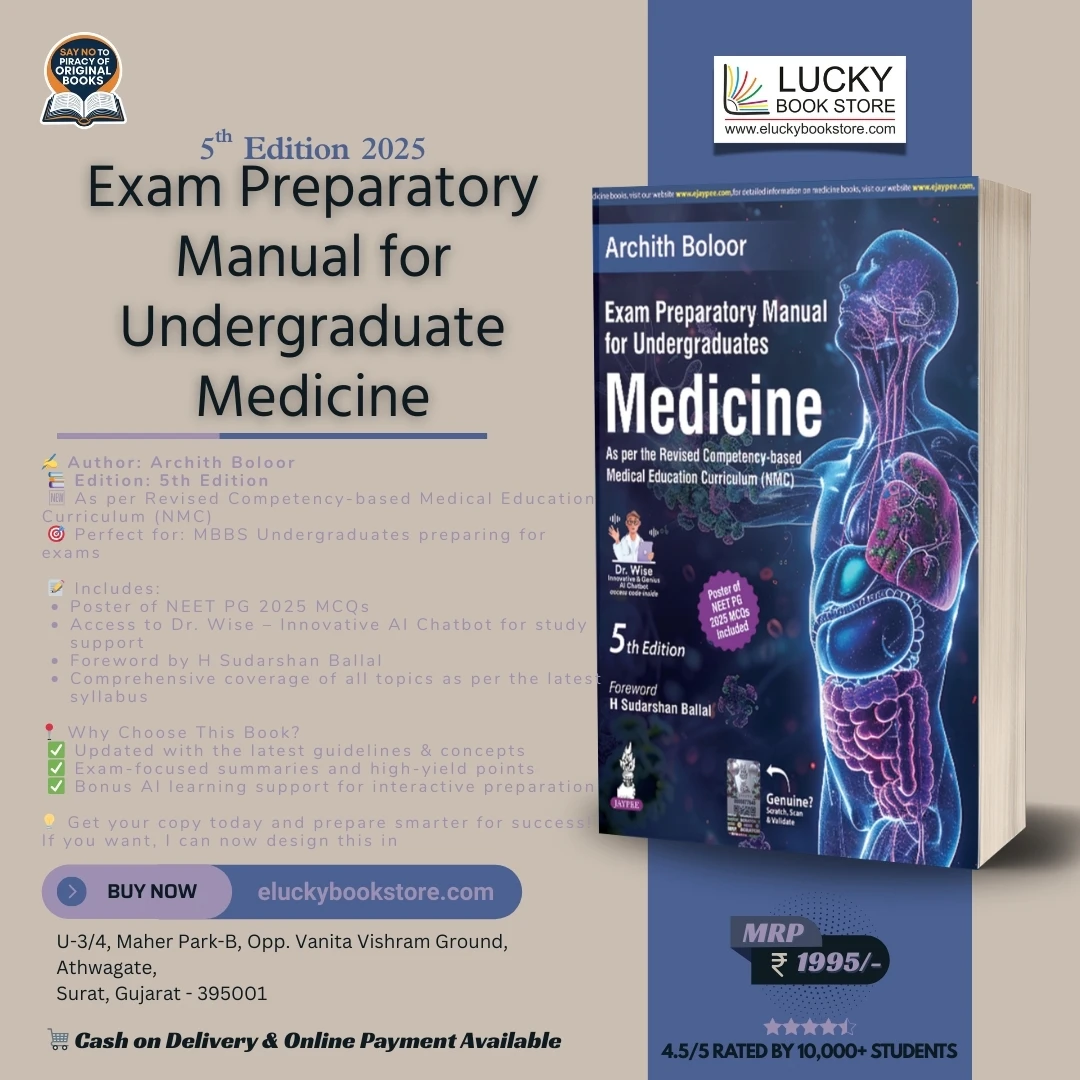 Exam Preparatory Manual for Undergraduates Medicine 5th Edition 2025 by Archith Boloor | Jaypee