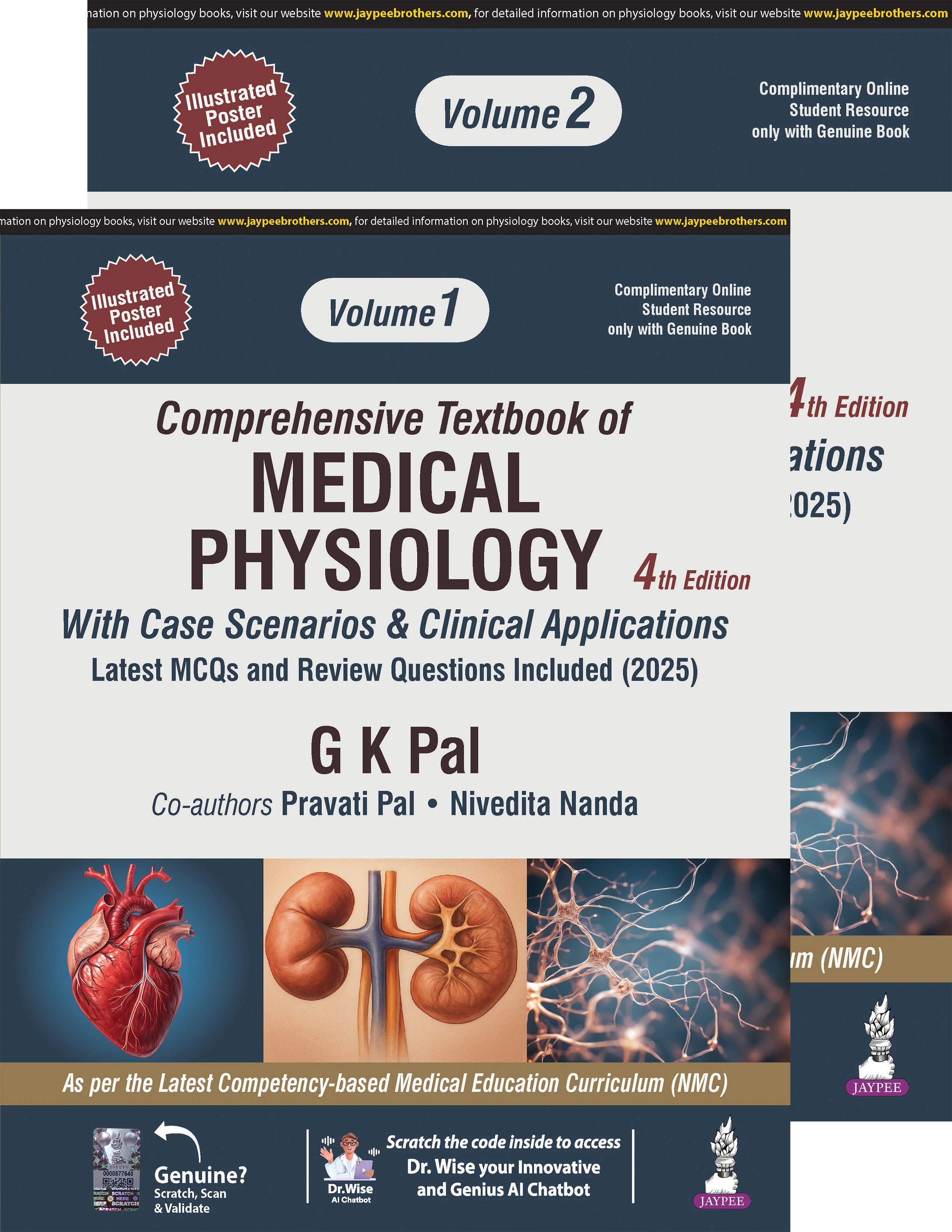 Compehensive Textbook of Medical Physiology (Vol 1 & 2) 4th Edition 2025 By GK PAL PRAVATI PAL NIVEDITA NANDA | Jaypee