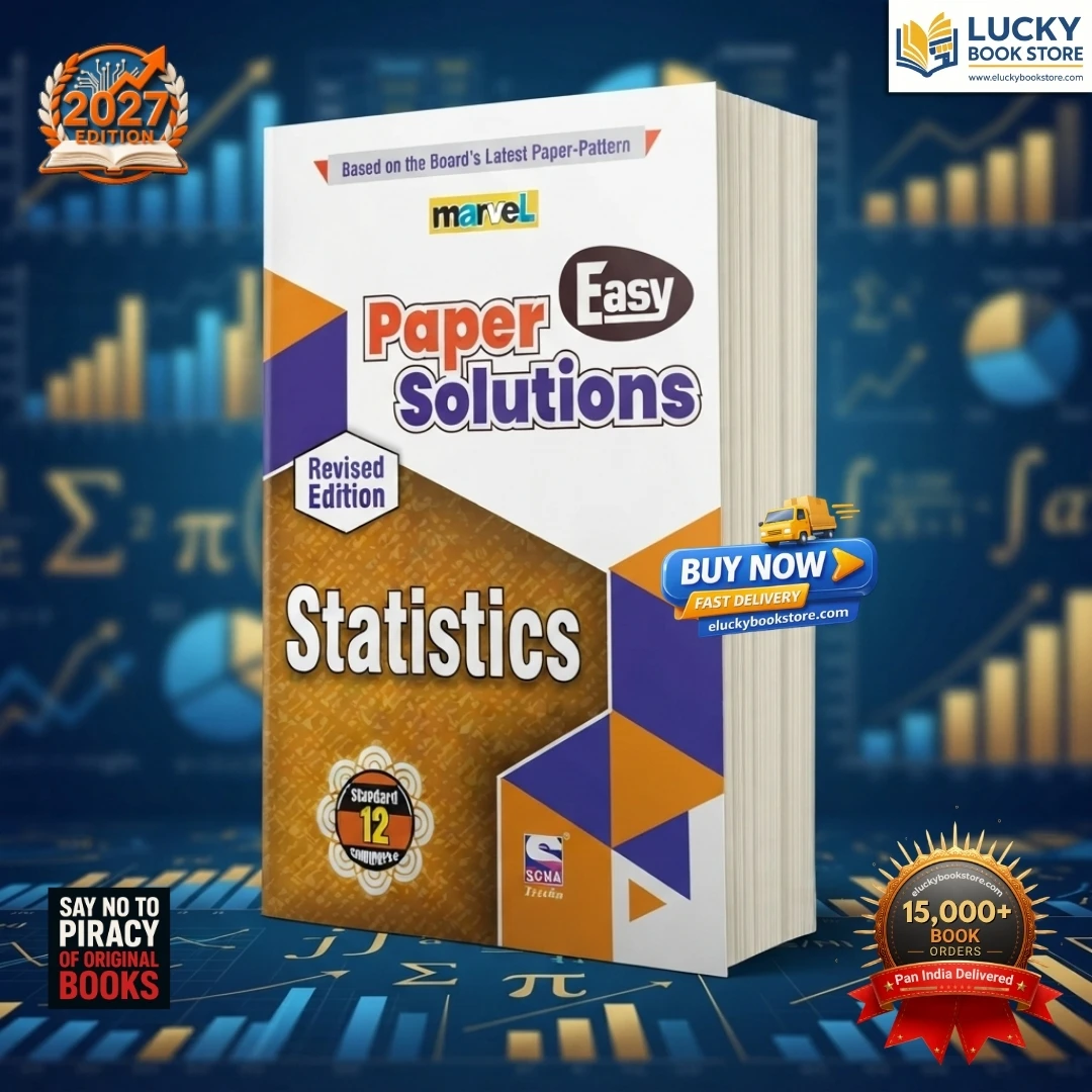 Std 12 Marvel Easy Paper Solution Statistics | English | for 2027 Examination | Sona Prakashan