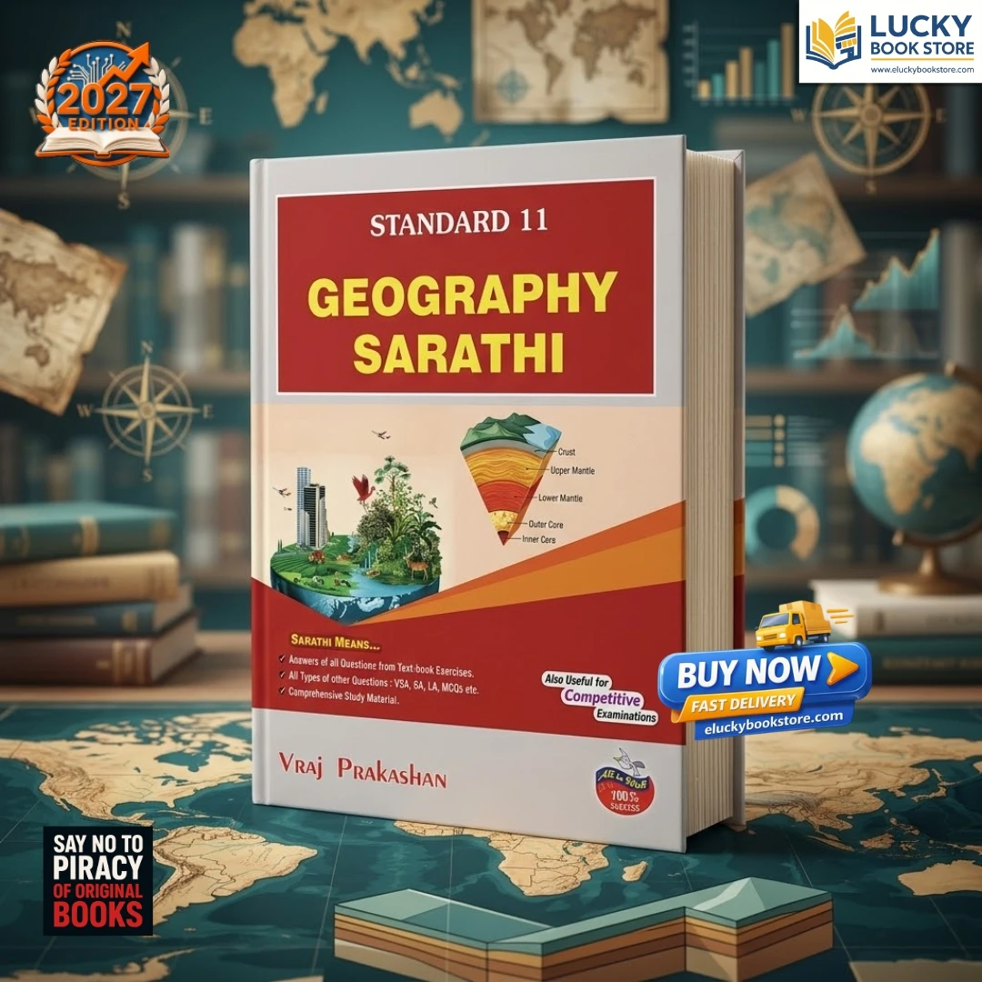 Std 11 Geography Sarathi | English | 2026 Edition | Vraj Prakashan