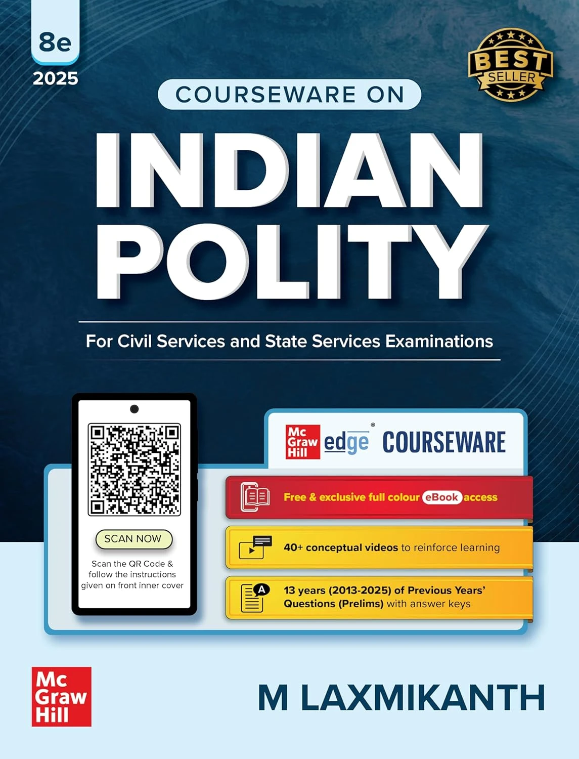 Indian Polity by M Laxmikanth (8th Edition 2025) – McGraw Hill | Civil Services Exam Book