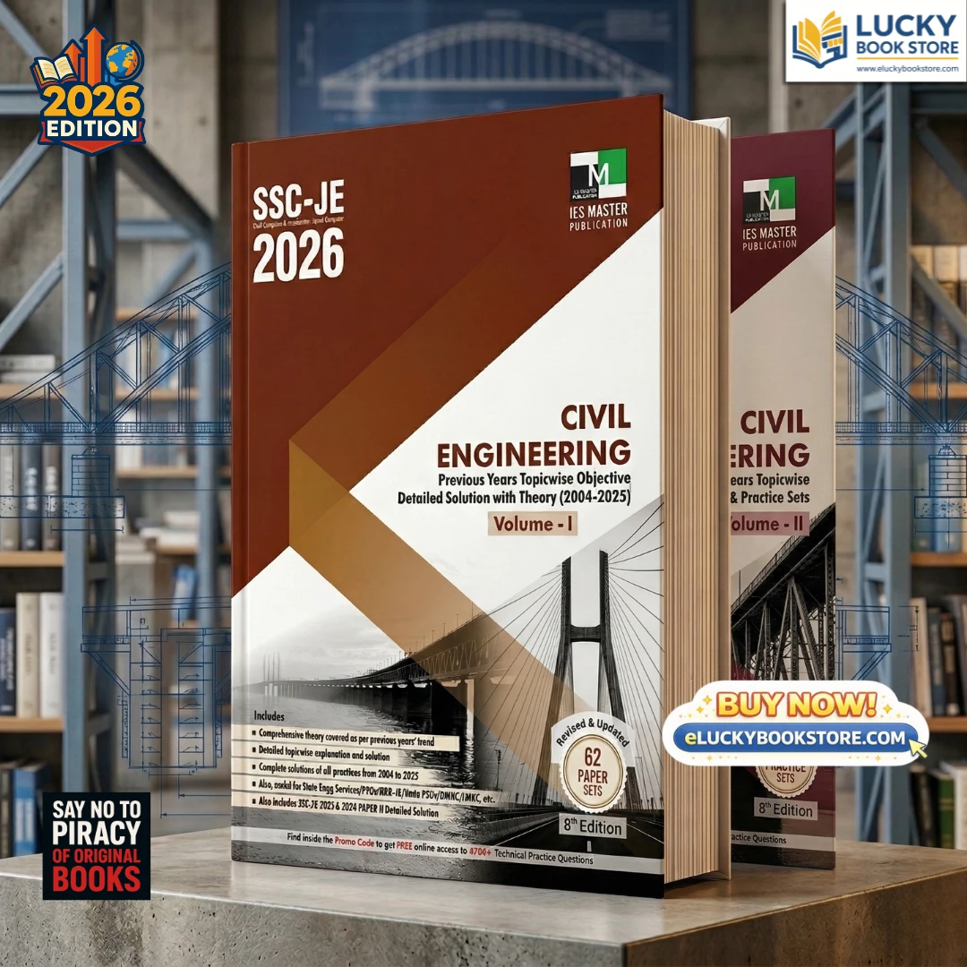 SSC JE 2026 Civil Engineering Previous Years Topic wise Objective Detailed Solution with Theory(Vol 1 & 2) 2026 Edition | IES Master