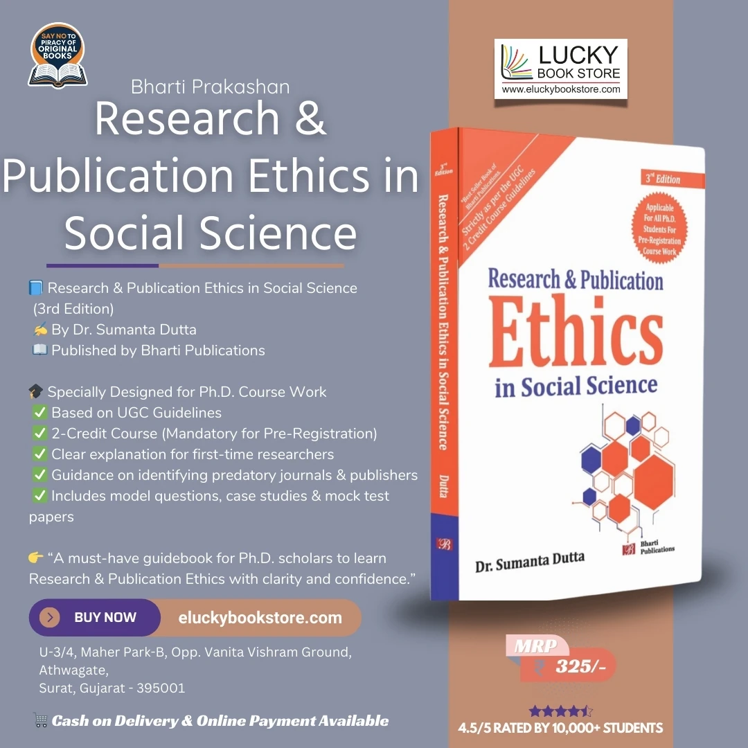 Research and Publication Ethics in Social Science 3rd Edition 2025 by Dr Sumanta Dutta | Bharti Prakashan