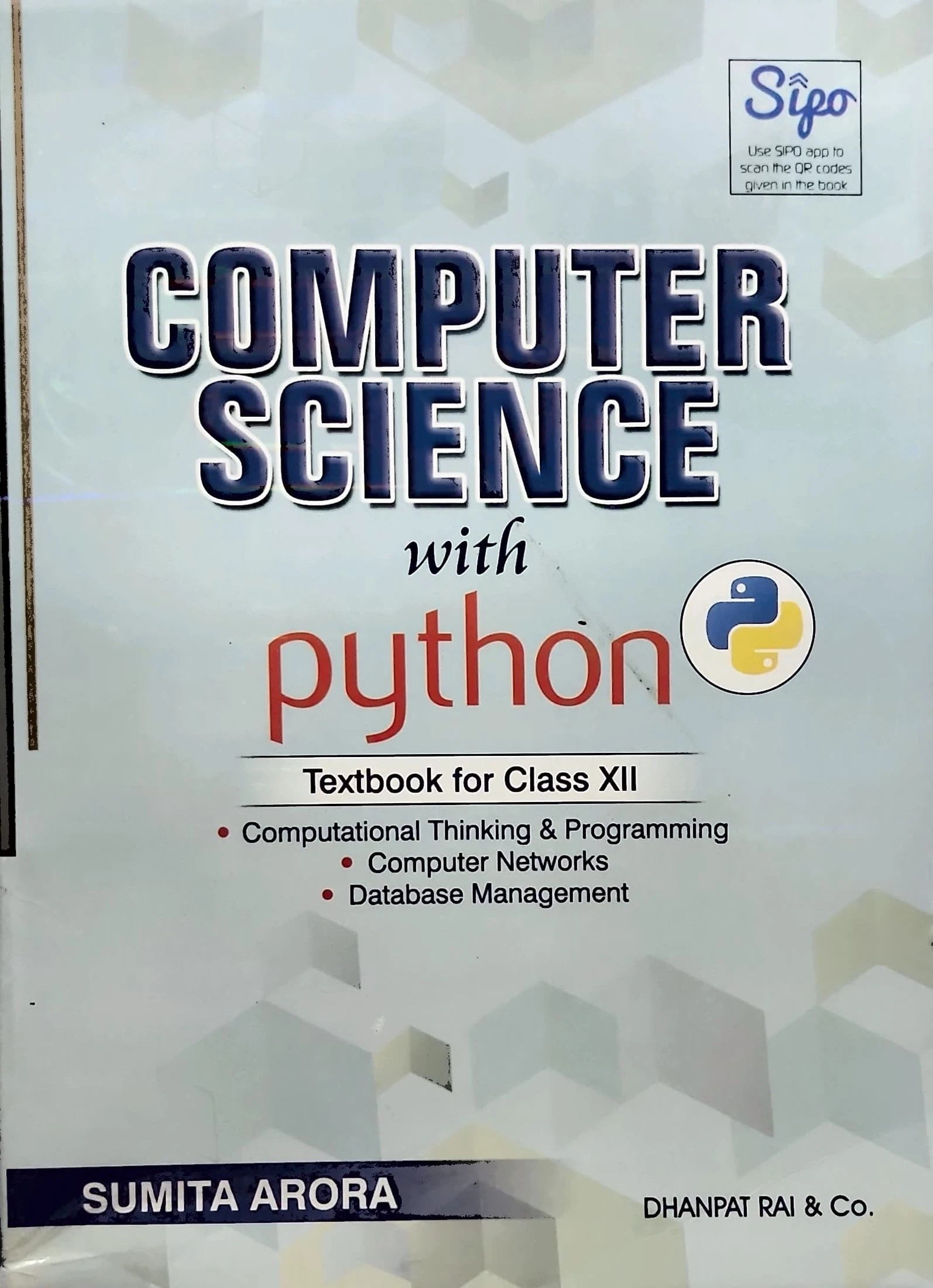 Class 12 Sumta Arora Computer Science with Python (with Progress booklet) 2025 Edition | Dhanpat Rai