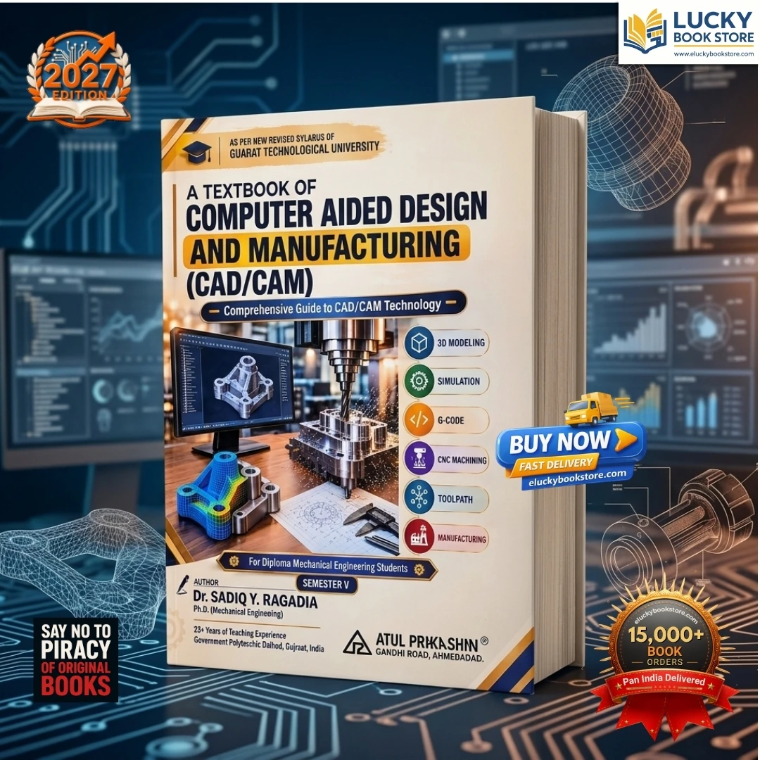 5th Sem Diploma Computer Aided Design & Manufacturing(CAD/CAM) | English | 2027 Edition | Atul Prakashan