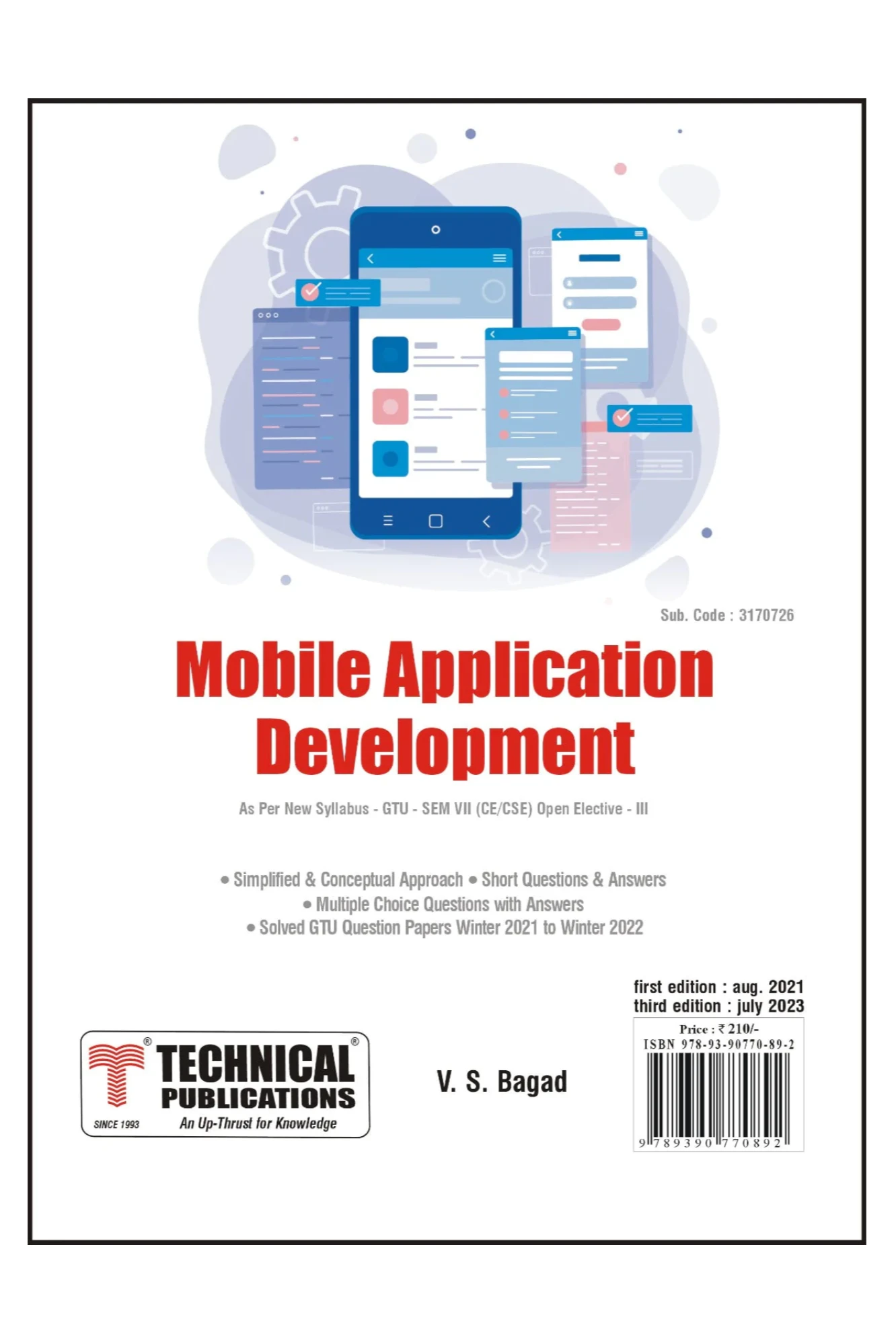 7th SEM BE MOBILE APPLICATION DEVELOPMENT BY TECHNICAL | Subject code: 3170726