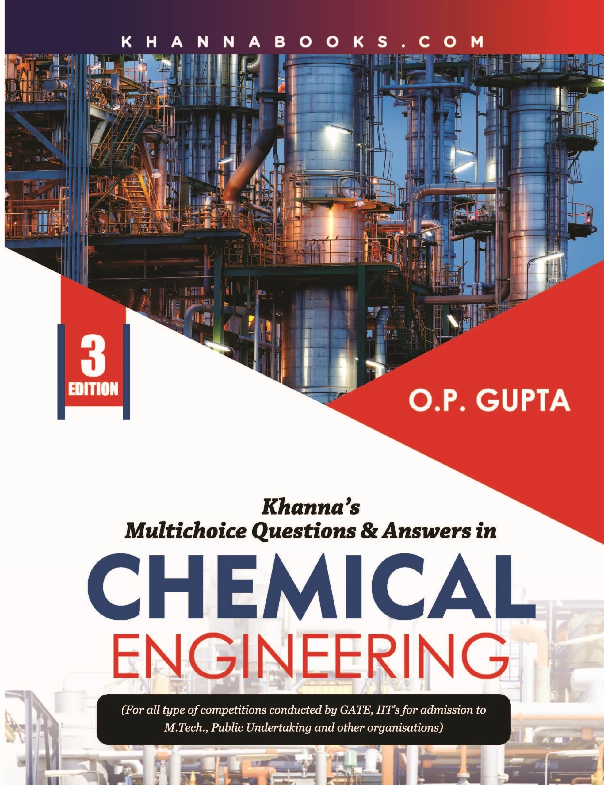 Khanna’s Multi-Choice Questions and Answers in Chemical Engineering 3rd Edition 2025 by OP Gupta | Khanna Books