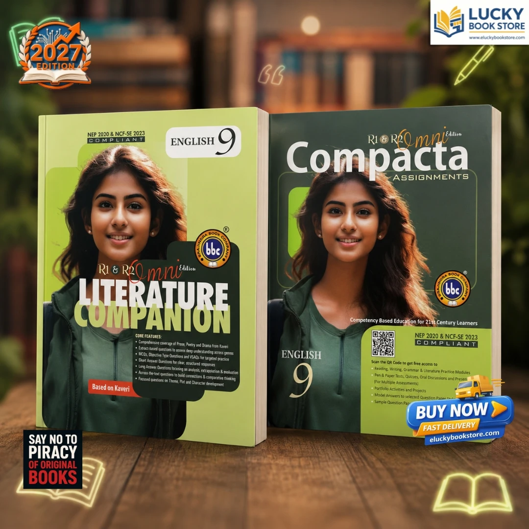 Class 9 CBSE (Language and Literature Edition) BBC compacta (a set of two books: Workbook + Literature Companion) 2026 Edition | R1 & R2 Omni Edition