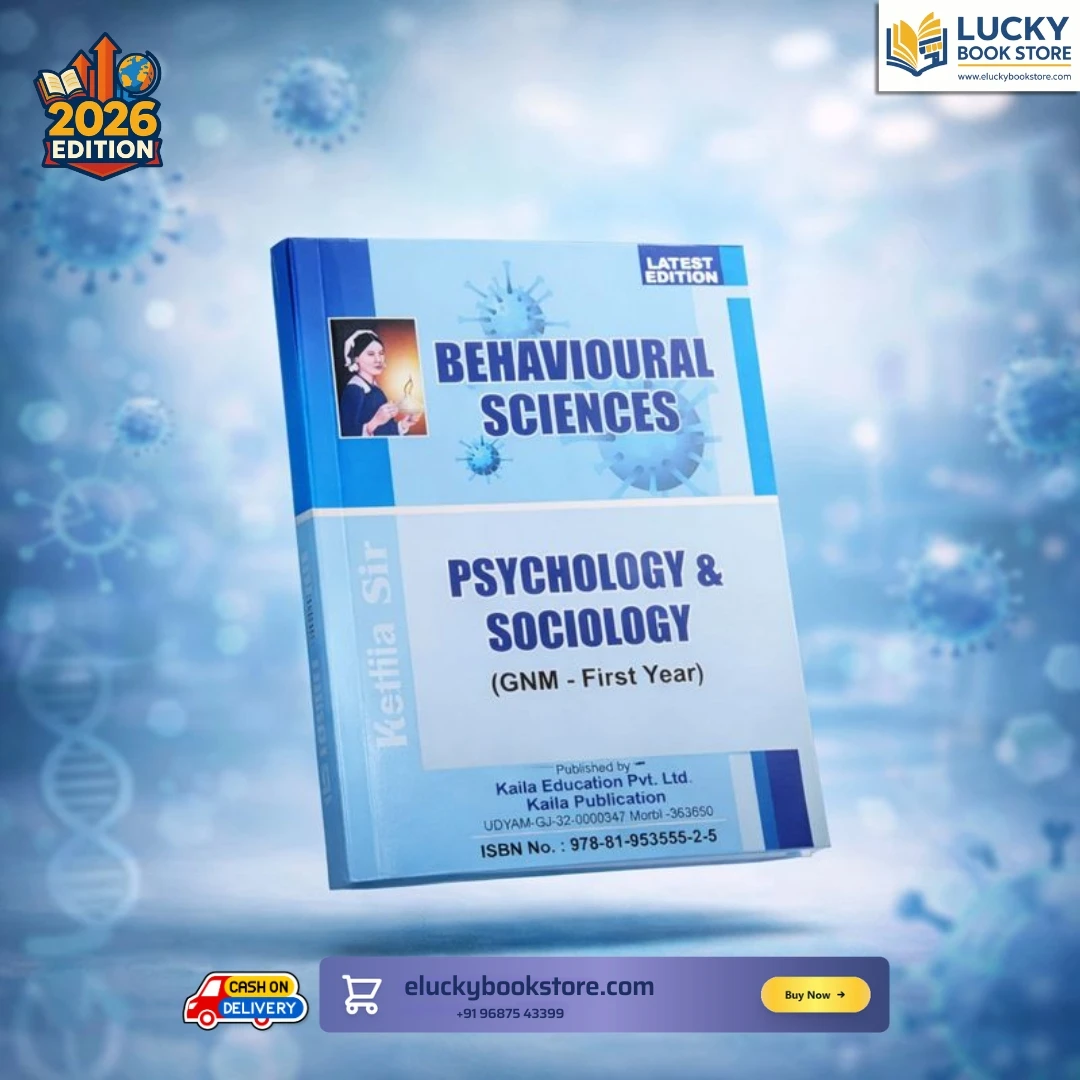 GNM 1st Year Behavioural Science(Psychology and Sociology)(English-Gujarati) | Kaila Publication