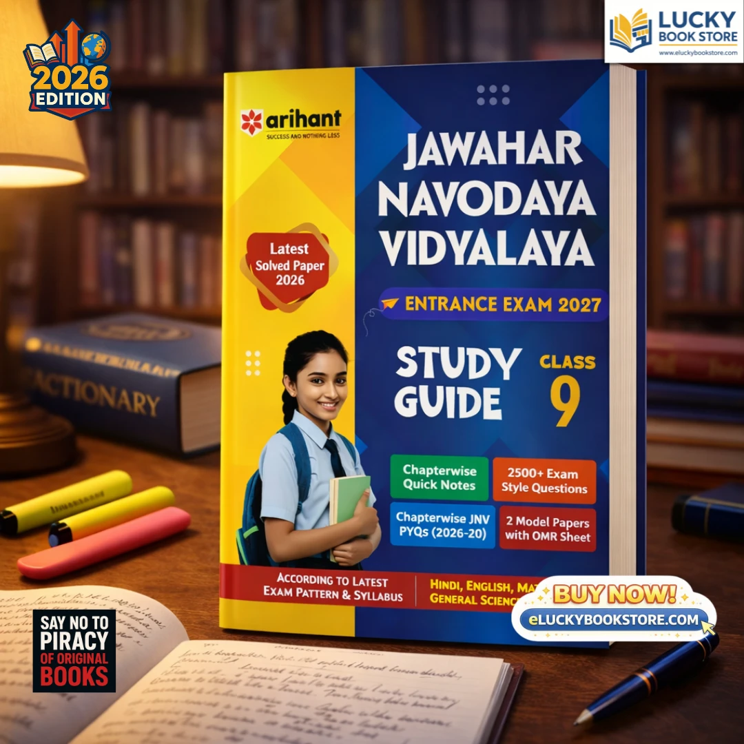 Class 9 Jawahar Navodaya Vidyalaya Entrance Study Guide As per Latest Syllabus | Includes Section-wise Notes, Exam-Style Questions, PYQs 2000–2026, Model Test Sets with OMR & Latest Solved Paper 2026 | English