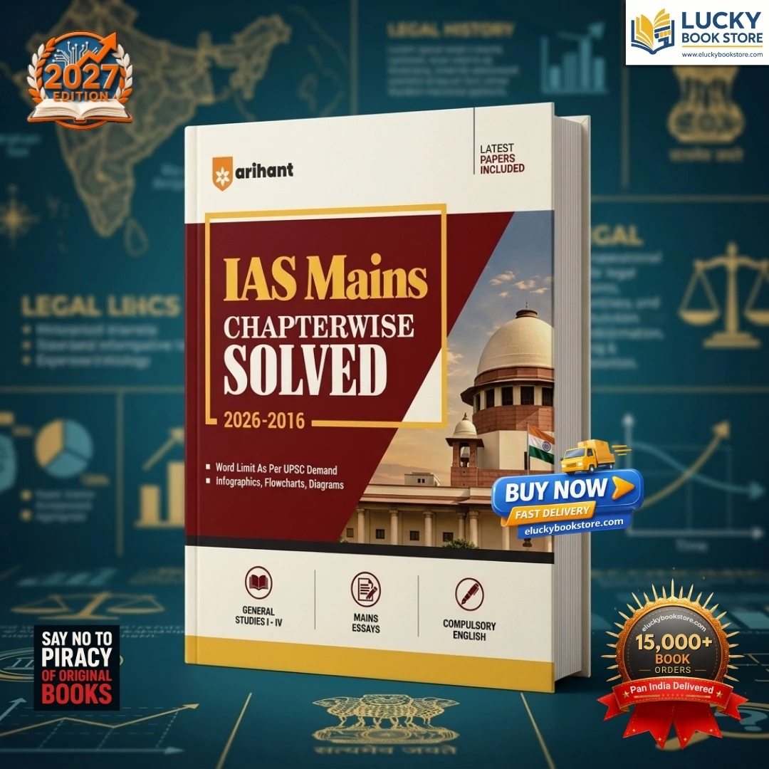 IAS Mains Chapterwise Solved Papers 2026–2016 | General Studies Paper I–IV, Mains Essay & Compulsory English | UPSC Word Limit-Based Answers, Infographics, Flowcharts & Diagrams | Latest Papers Included | Arihant
