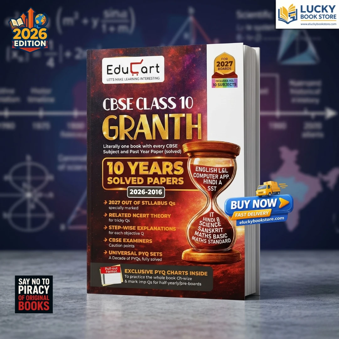 Class 10 Educart CBSE Granth for 2027 Boards | 10 Years Solved Papers (2016–2026) | PYQs, NCERT Theory & Detailed Solutions
