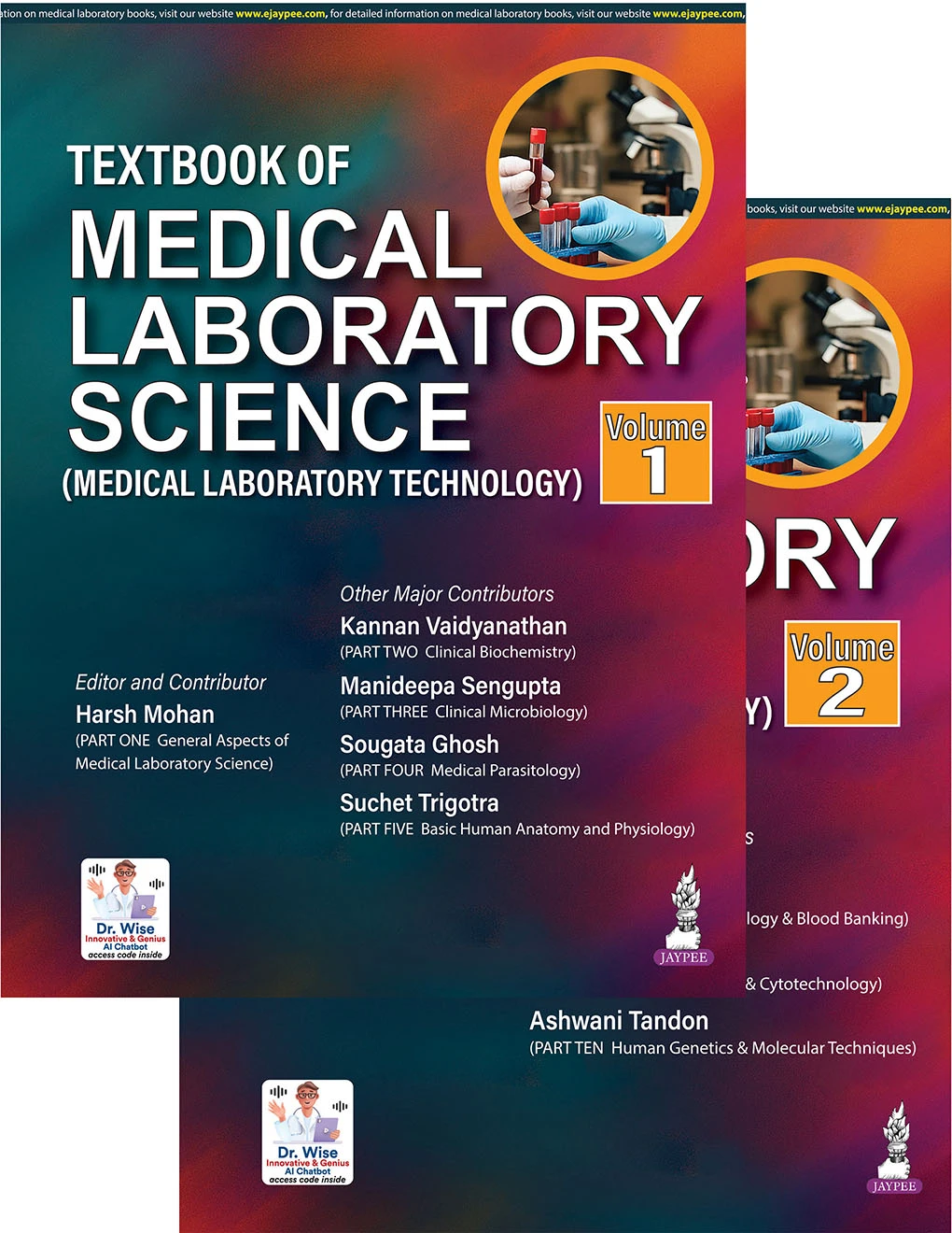 Textbook of Medical Laboratory Science (volume 1 & 2) by Harsh Mohan | Jaypee Publisher
