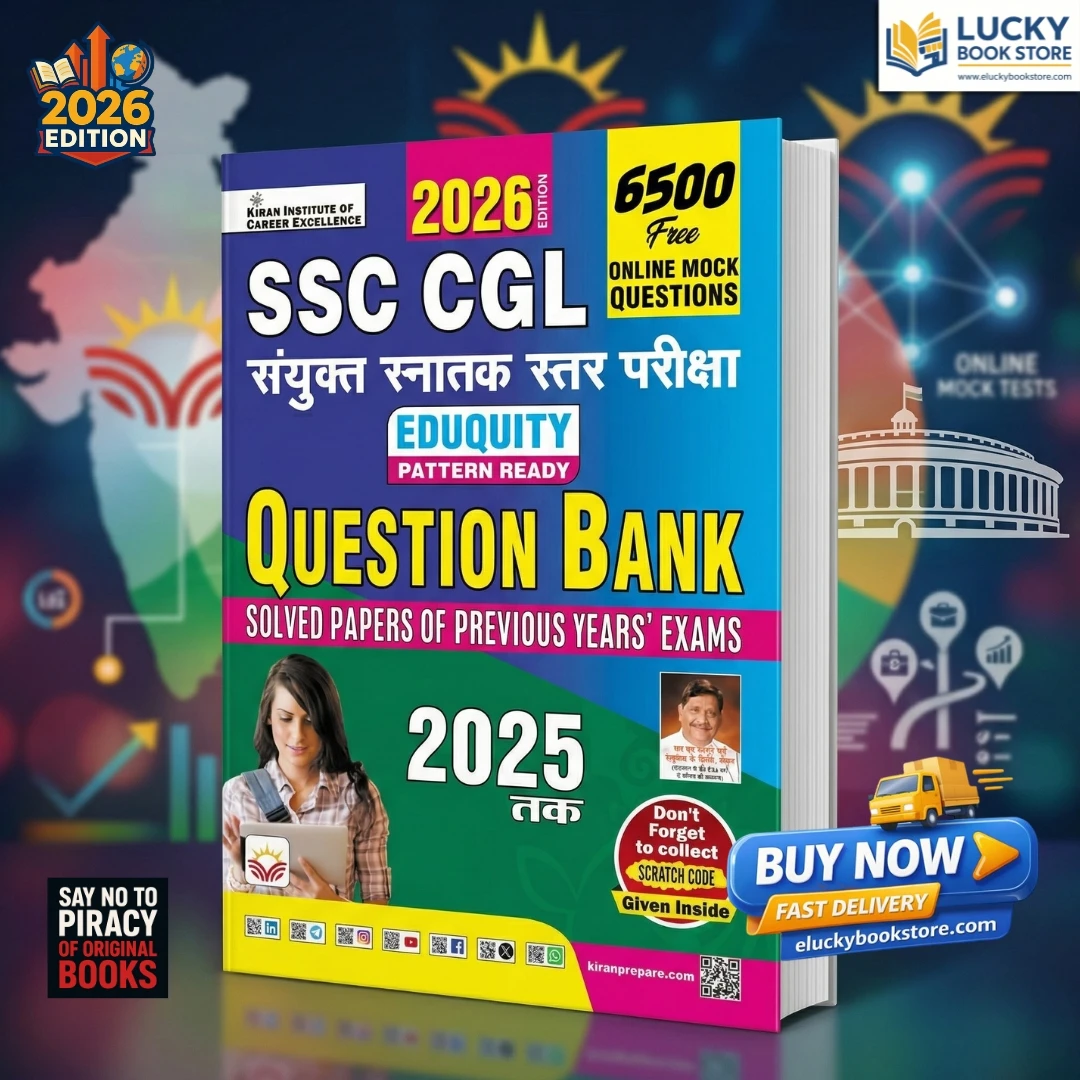 SSC CGL Question Bank 40 PYQs Full Length Till 2025 Eduquity Pattern Ready | 2026 Edition | Hindi | Kiran
