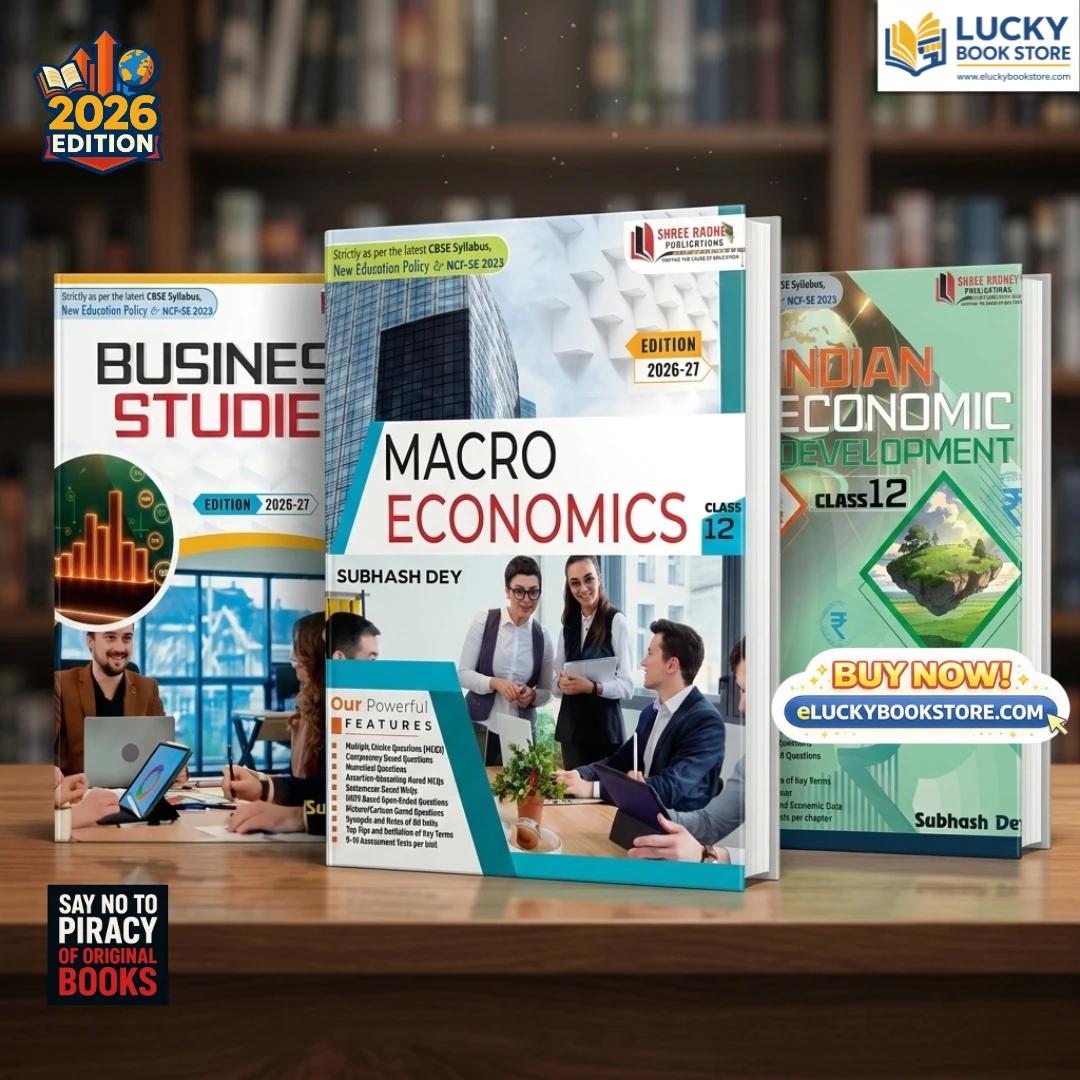 Class 12 CBSE Subhash Dey Combo (Business Studies + Macro Economics + Indian Economic Development) 2026 Edition | Shree Radhey Publication