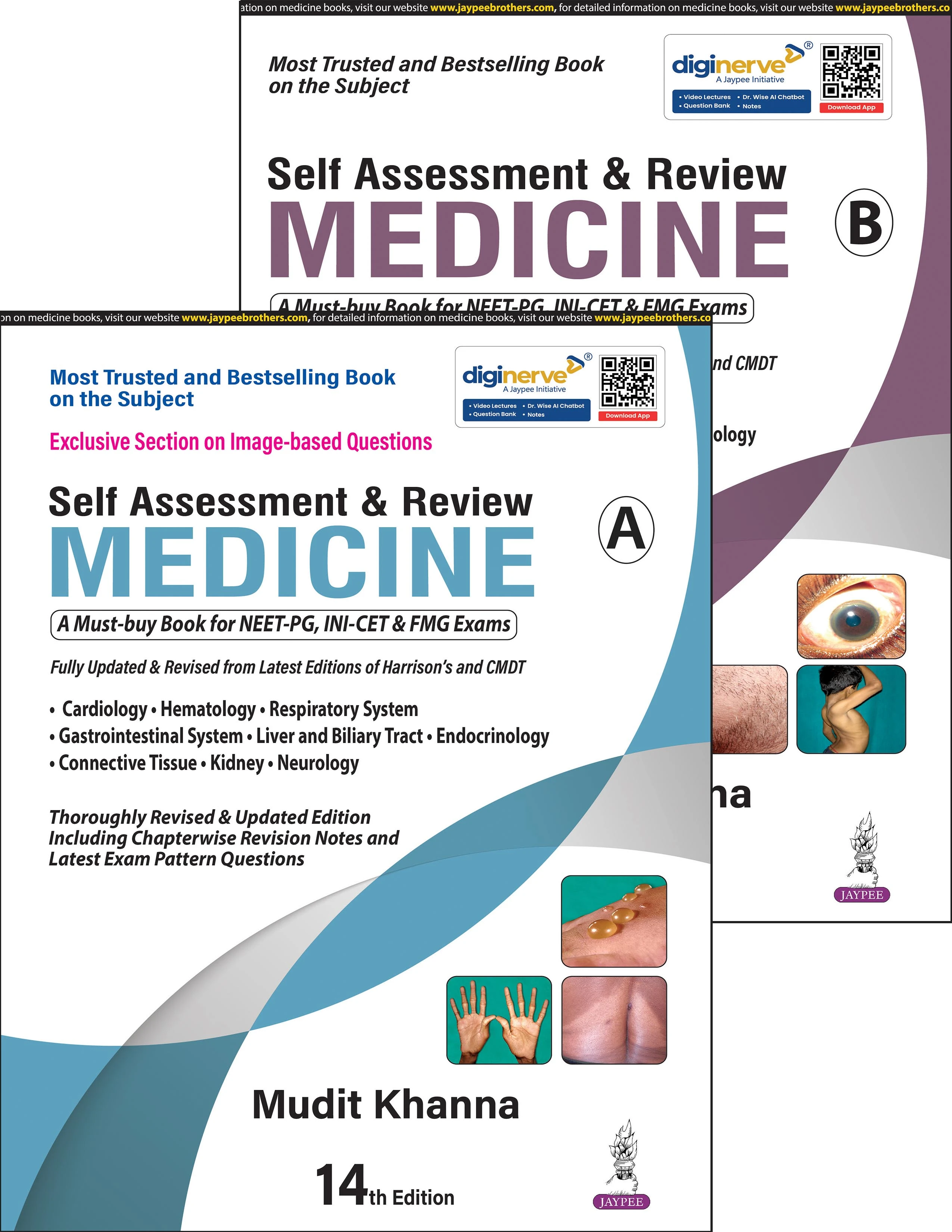 Self Assessment & Review Medicine (Part A & B) 14th Edition 2025 by Mudit Khanna | Jaypee