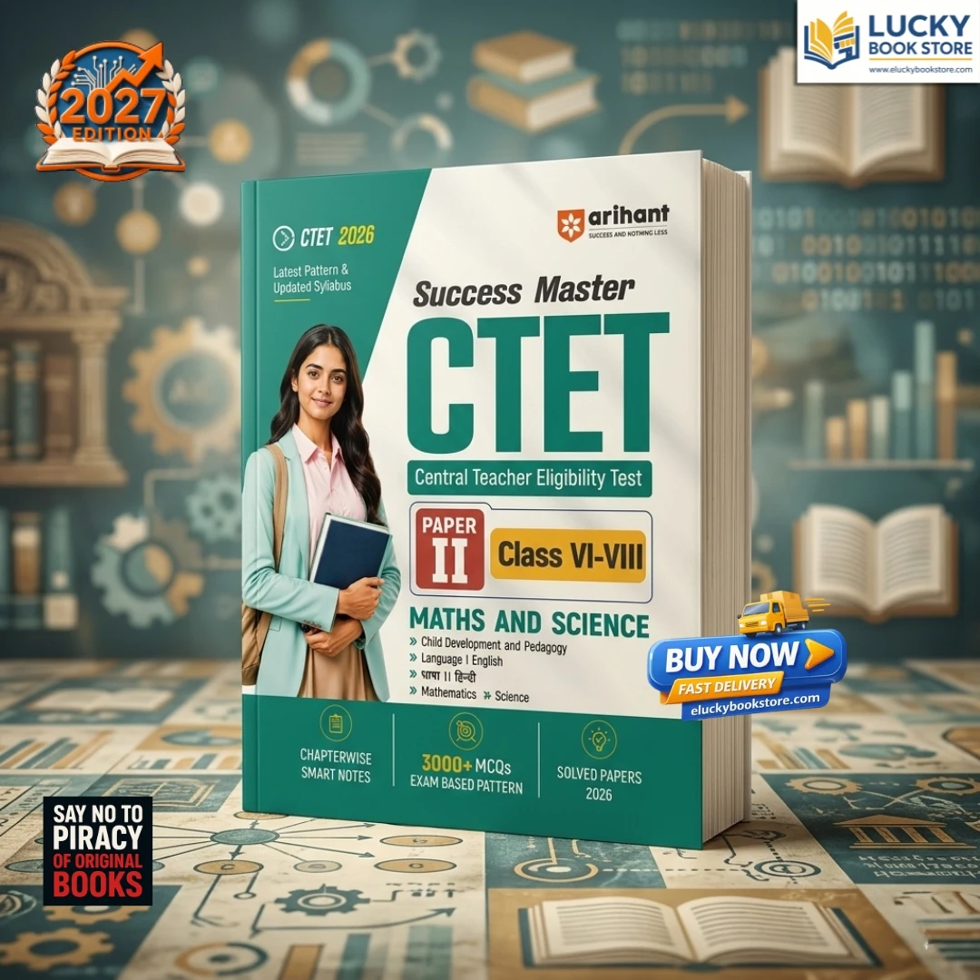 Success Master CTET Paper 2 (Class 6–8) Maths & Science | 2026 Edition | Child Development & Pedagogy, Mathematics, Science, English & Hindi | Chapterwise Smart Notes, 3000+ Exam-Based MCQs & Solved Papers | Arihant