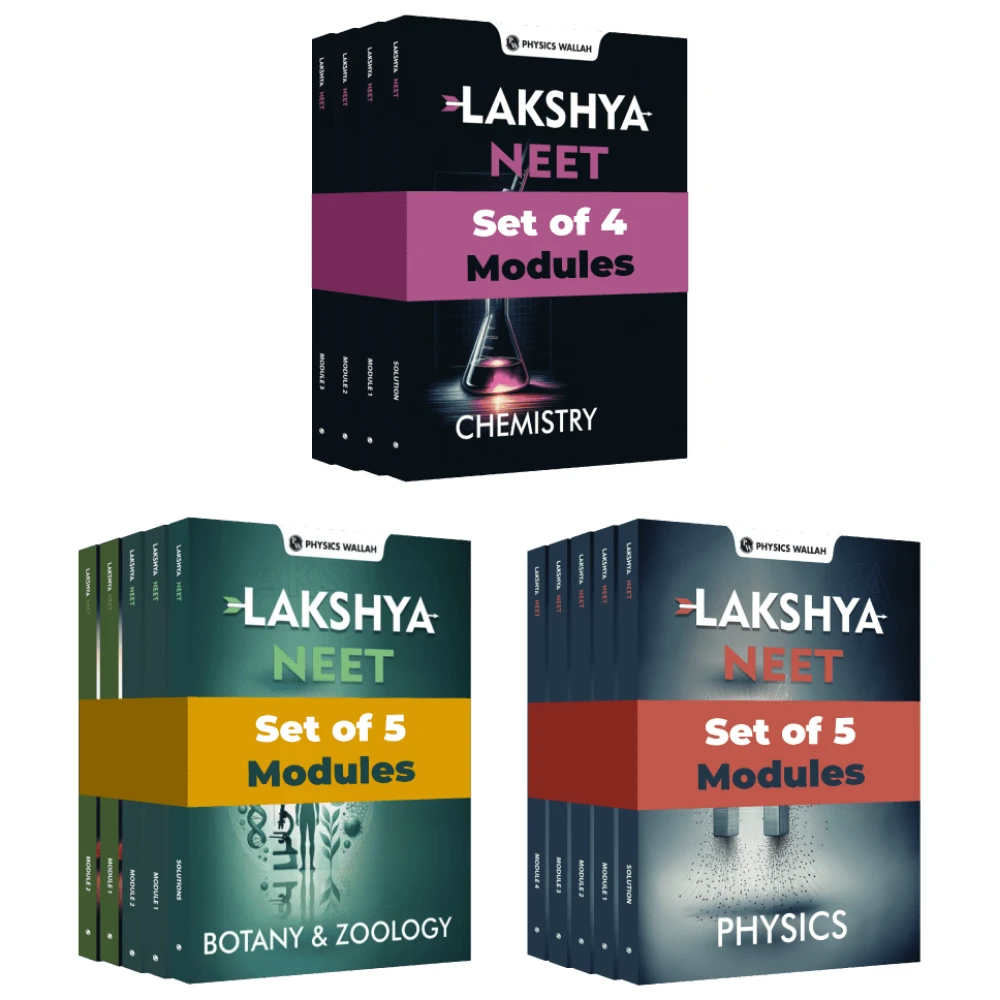 PW Lakshya for NEET Class 12th Physics, Chemistry, Botany and Zoology Modules with Solutions & 30 OMR Sheets (2024 Edition) Combo Set of 14 Books