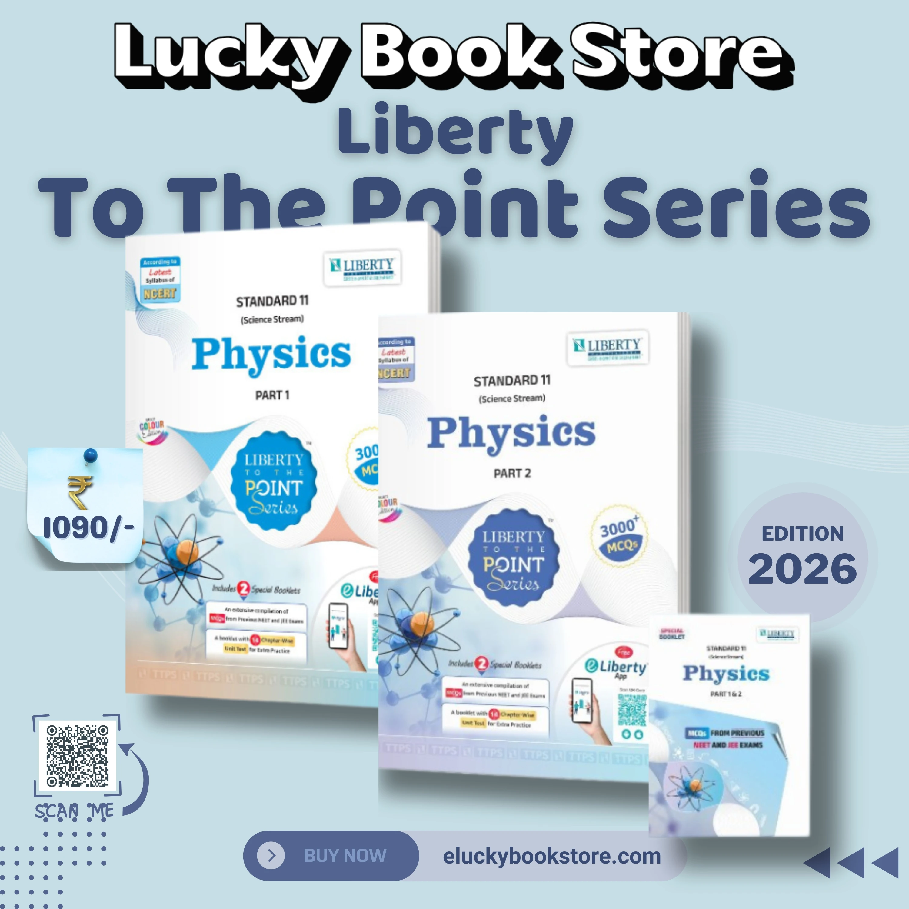 Std 11 Liberty To The Point Series Physics(Part 1 and 2) 2025 Edition