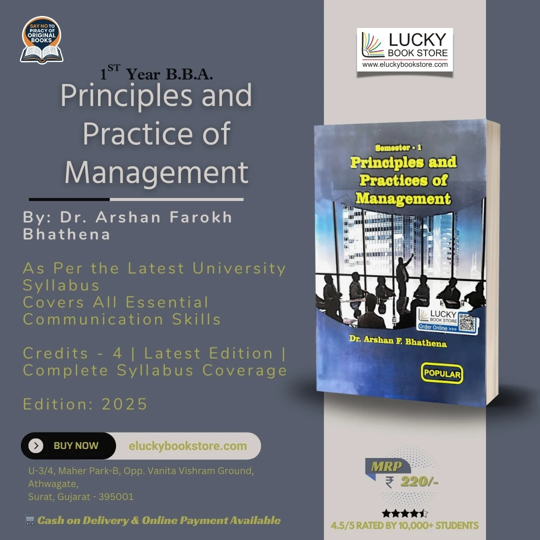 FY BBA Sem-1 Principles and Practices of Management 2025 Edition By Popular Prakashan