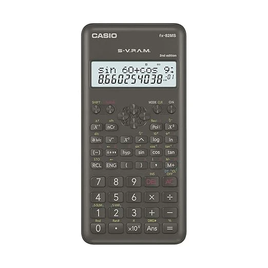 Casio FX-82MS 2nd Gen Non-Programmable Scientific Calculator, 240 Functions and 2-line Display