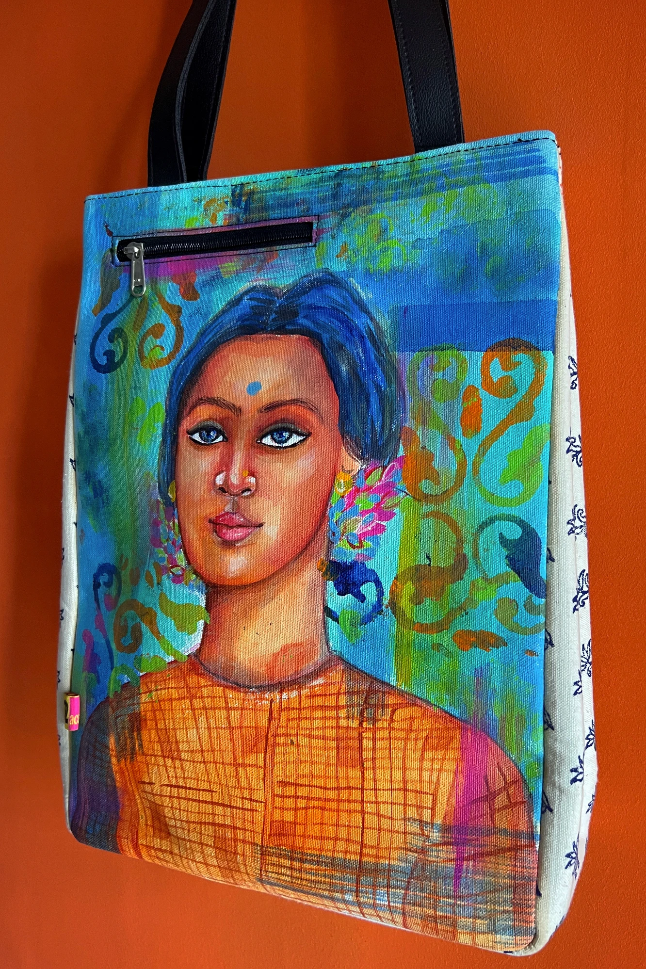 Manasi Handpainted Organic Canvas Tote Bag
