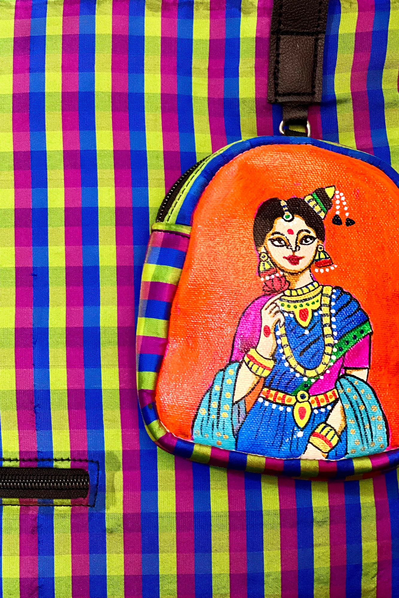 The Kalai Tote Madras Checks Purple