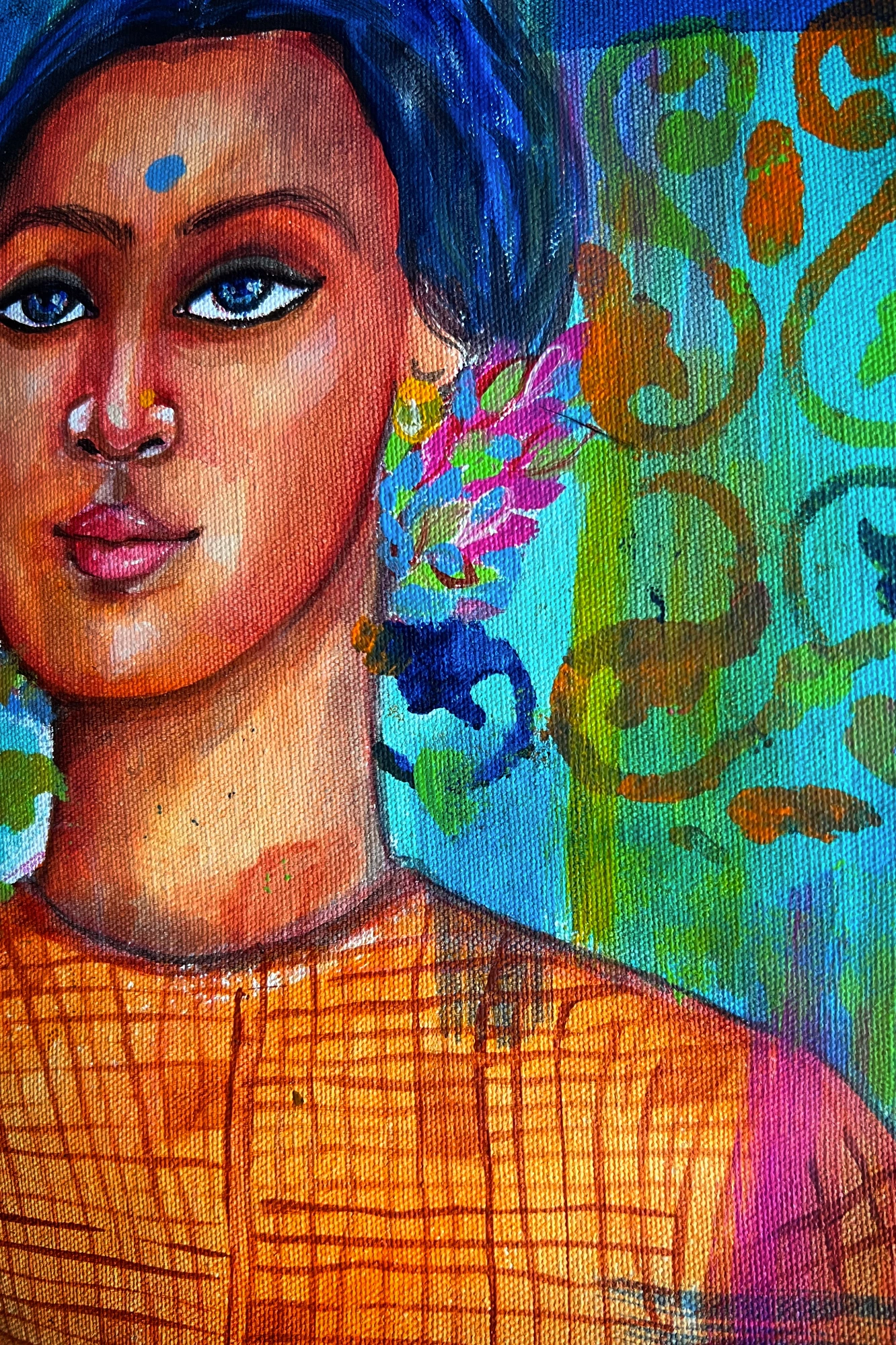 Manasi Handpainted Organic Canvas Tote Bag