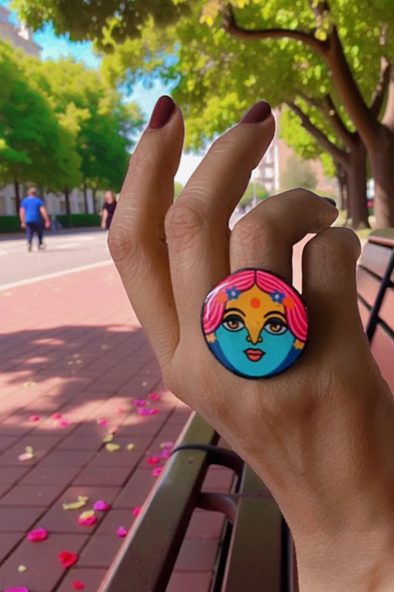 Roohani Leather Finger Ring