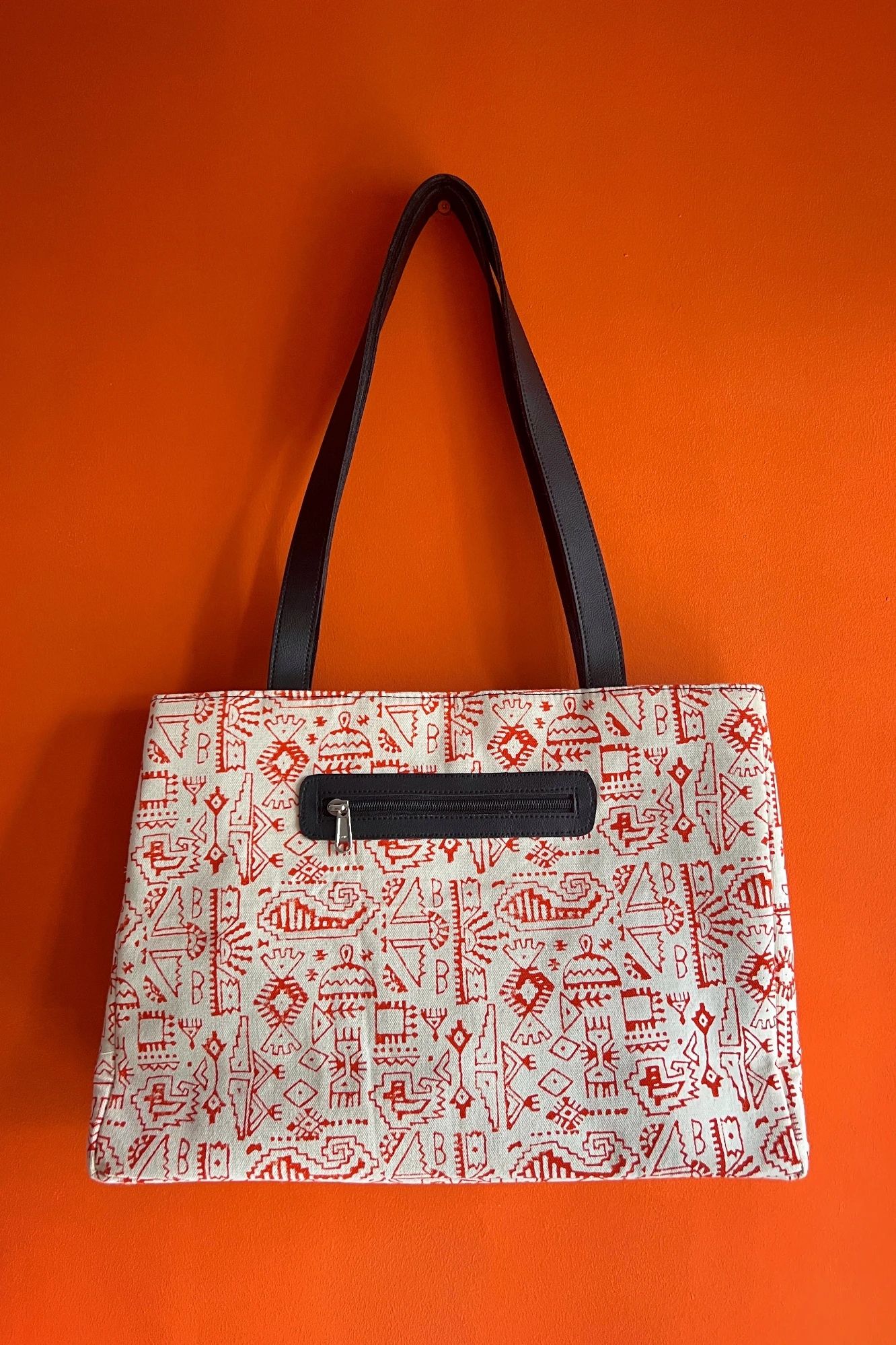 Zoya Hand painted Organic Canvas Tote Bag