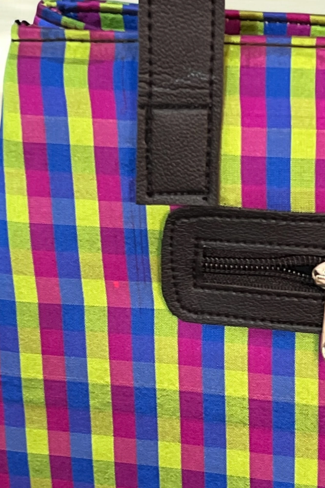 The Kalai Tote Madras Checks orange
