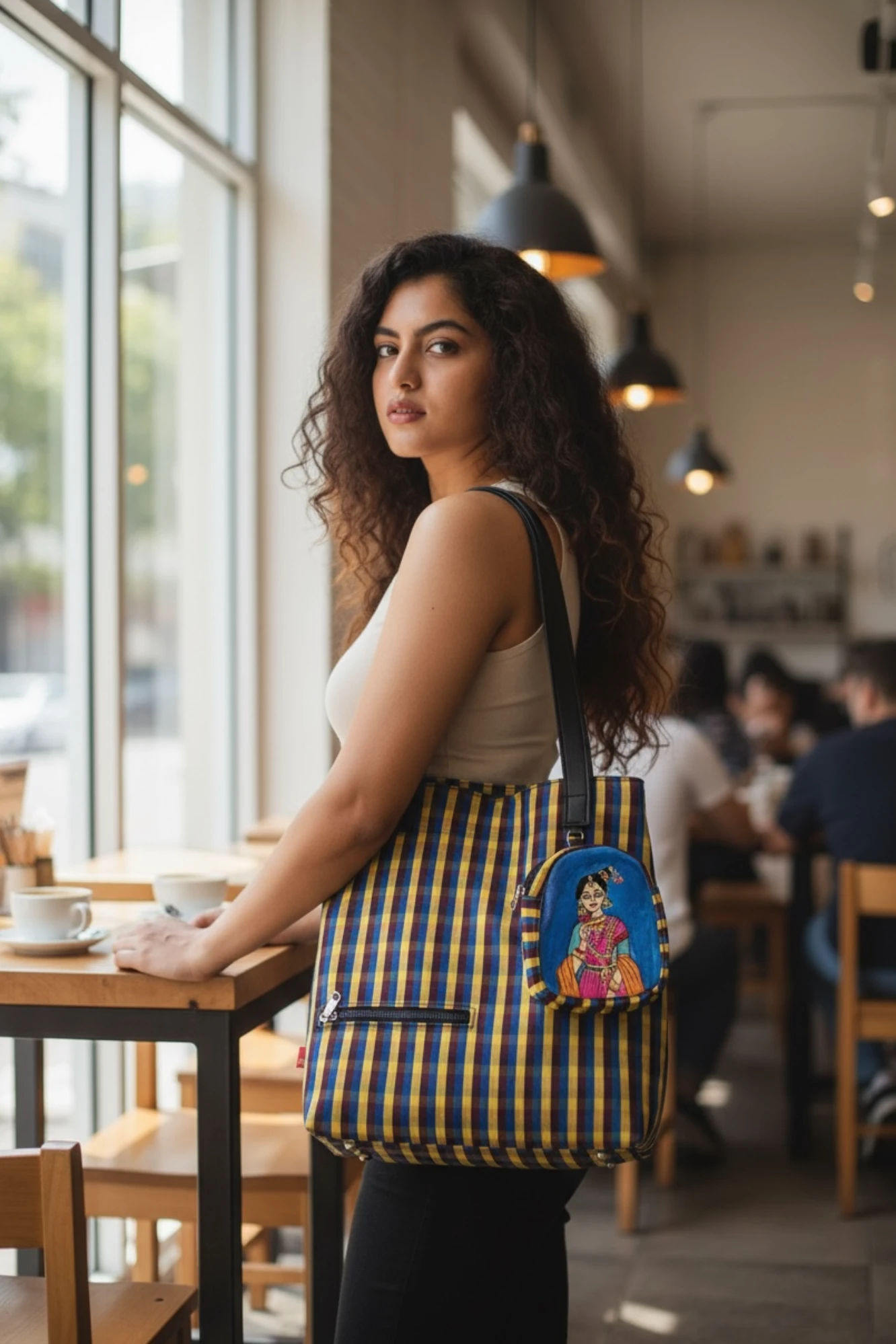 The Kalai Tote Madras Checks Blue