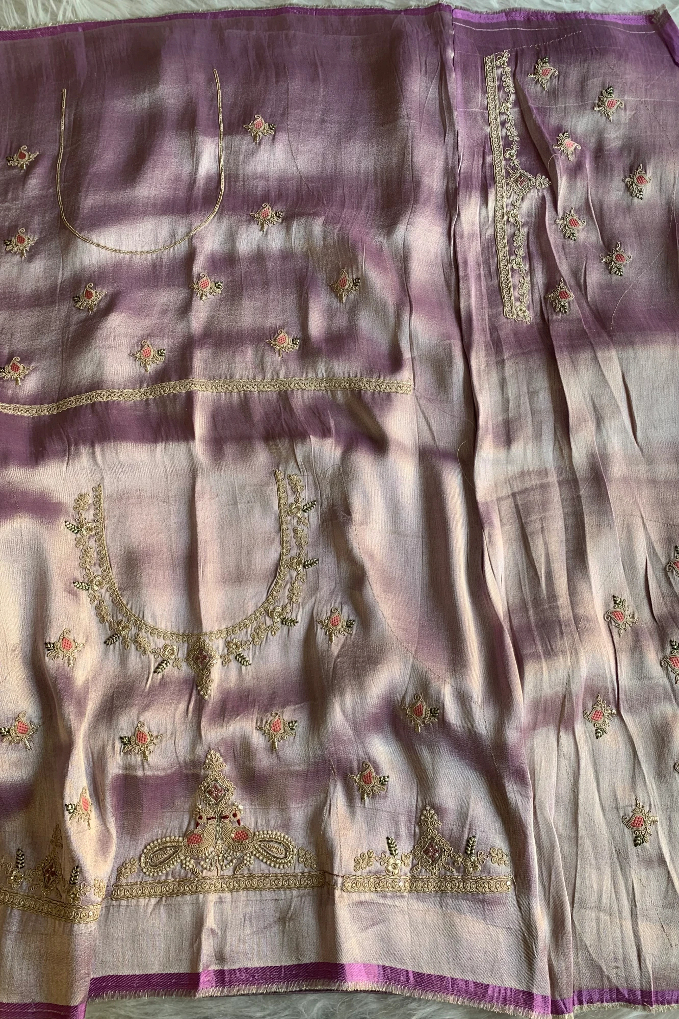 Lilac Kanchipuram Tissue Saree 5719 02